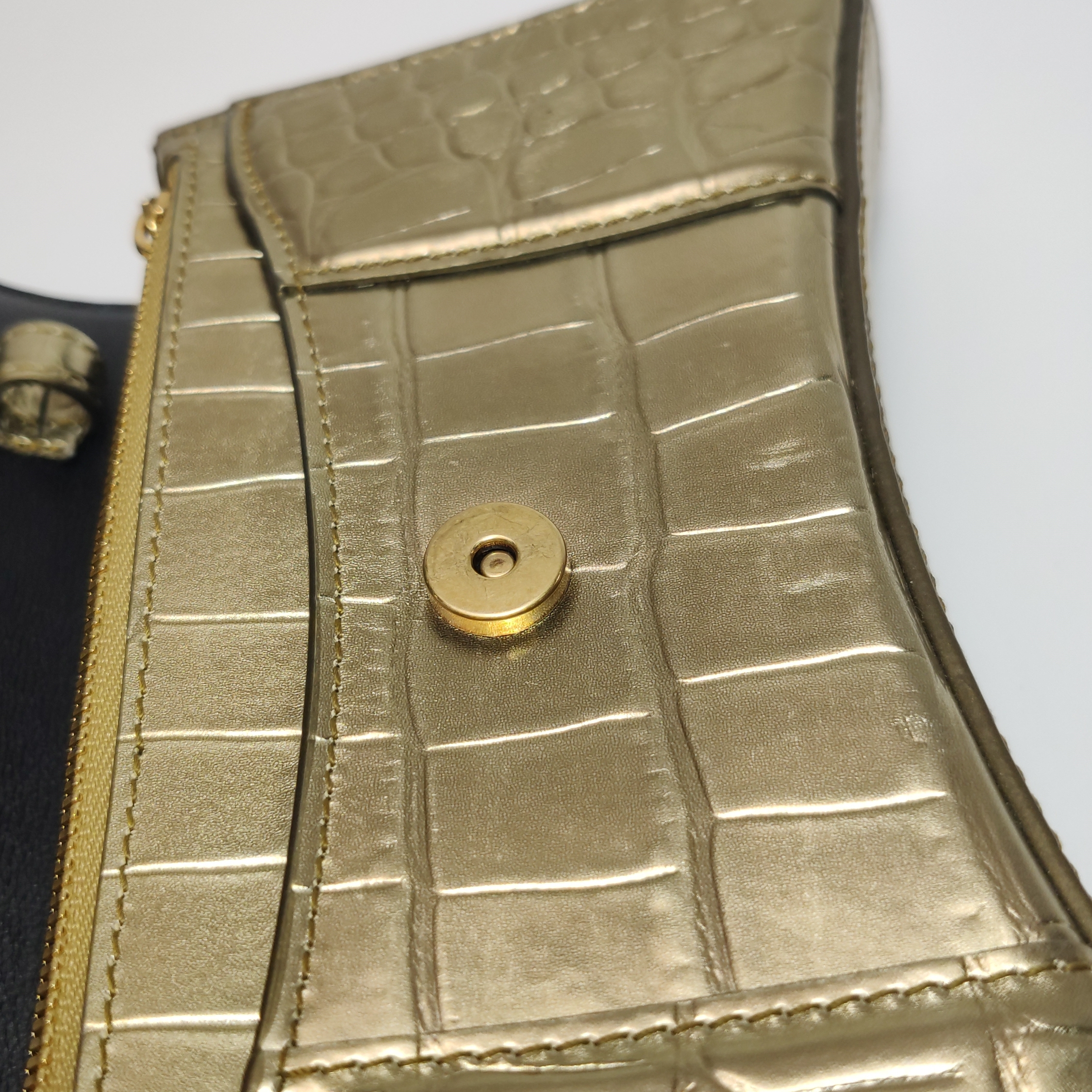 Balenciaga Hourglass Chain Wallet Crocodile Embossed Leather — photo 7 of 20