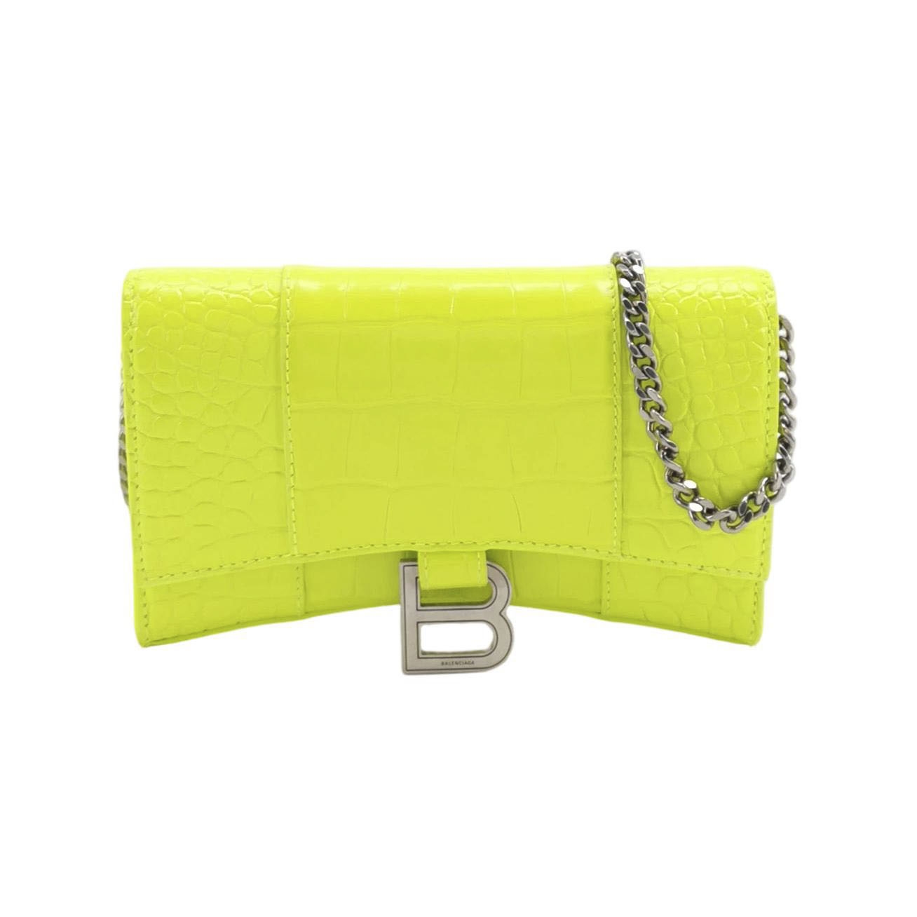 Balenciaga Hourglass Chain Wallet Crocodile Embossed Leather — photo 1 of 18