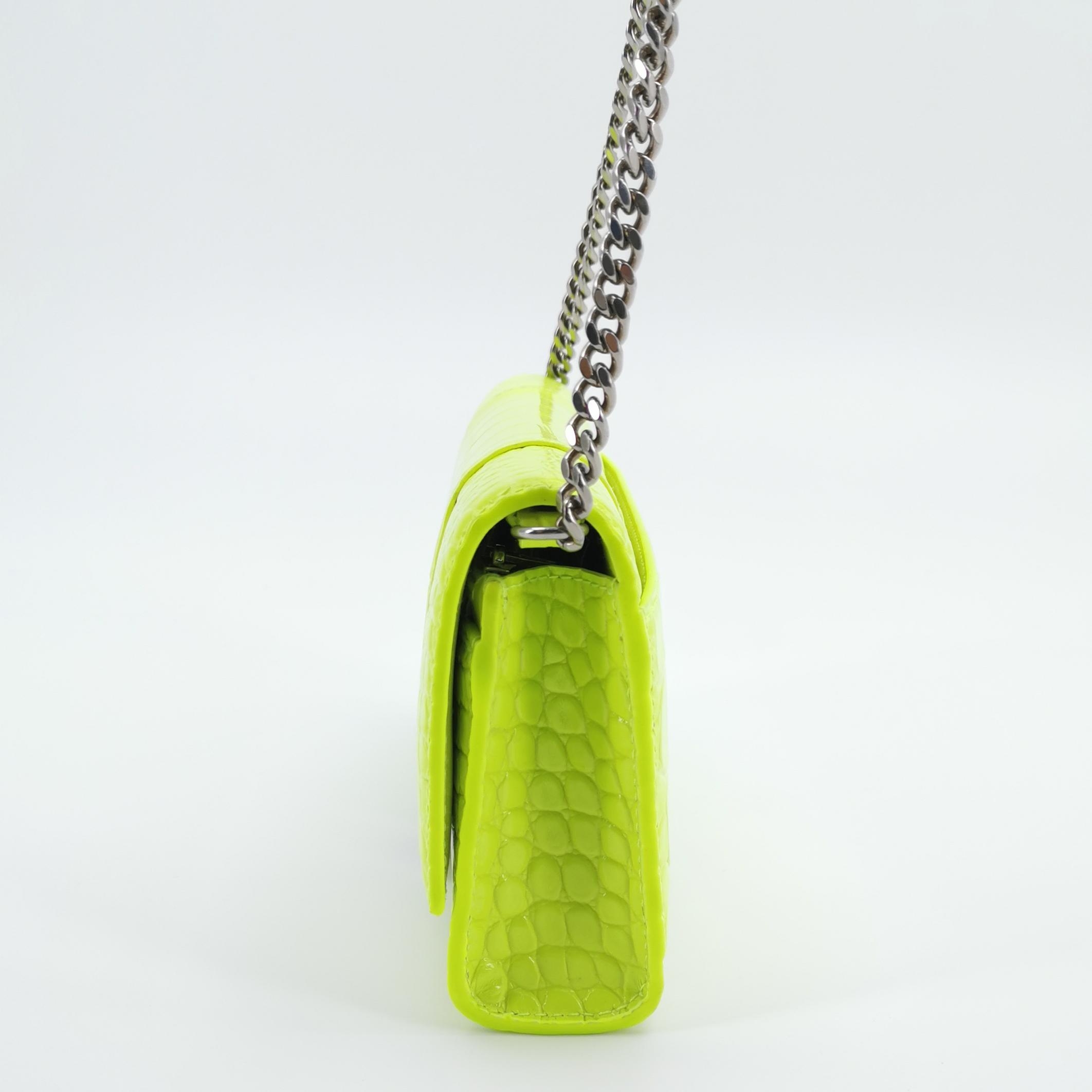 Balenciaga Hourglass Chain Wallet Crocodile Embossed Leather — photo 4 of 18
