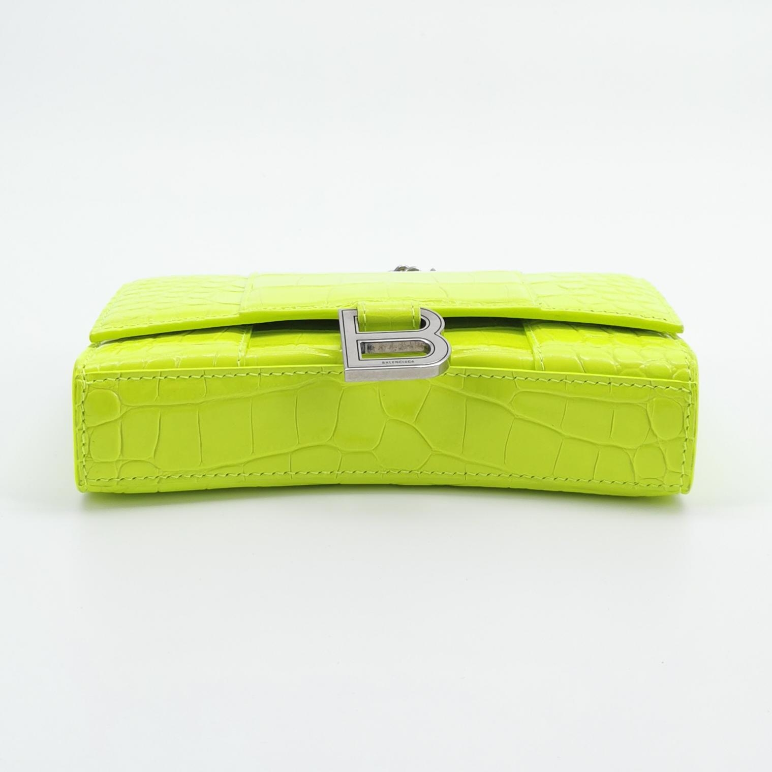 Balenciaga Hourglass Chain Wallet Crocodile Embossed Leather — photo 6 of 18
