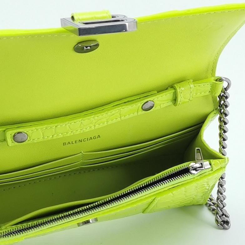 Balenciaga Hourglass Chain Wallet Crocodile Embossed Leather — photo 7 of 18