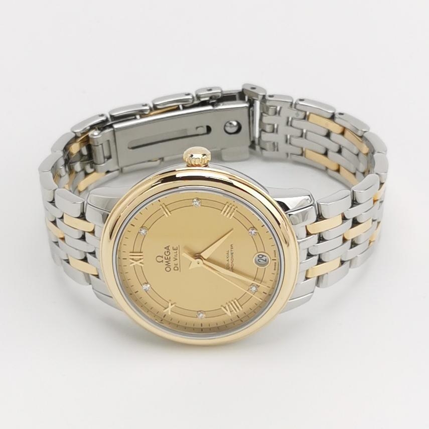 Omega De Ville Prestige Co-Axial Chronometer Automatic Watch Stainless Steel with Diamond Markers 33 — alternate view
