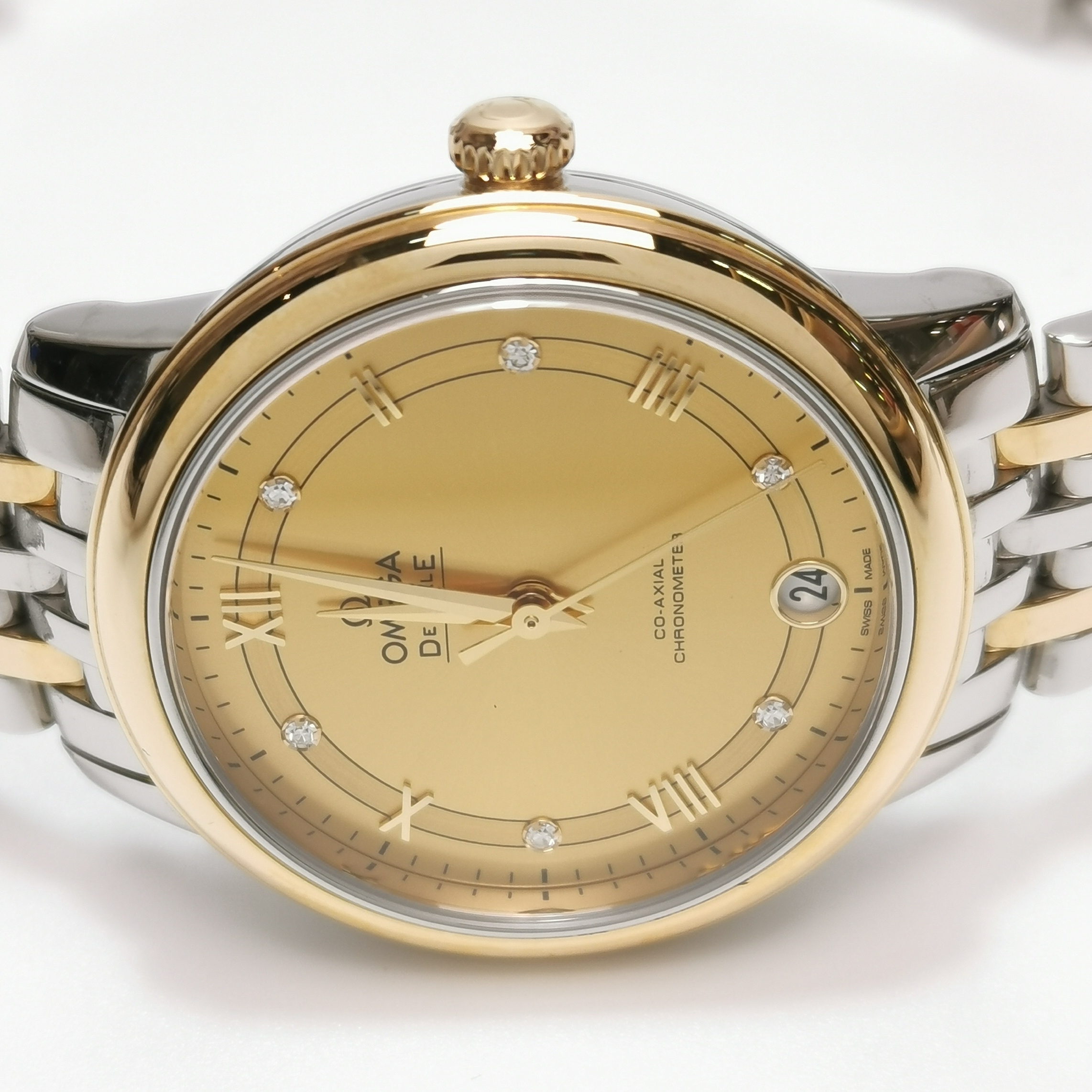 Omega De Ville Prestige Co-Axial Chronometer Automatic Watch Stainless Steel with Diamond Markers 33 — photo 5 of 9