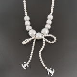 Chanel CC Logo Pendant Necklace Sterling Silver — thumbnail 3