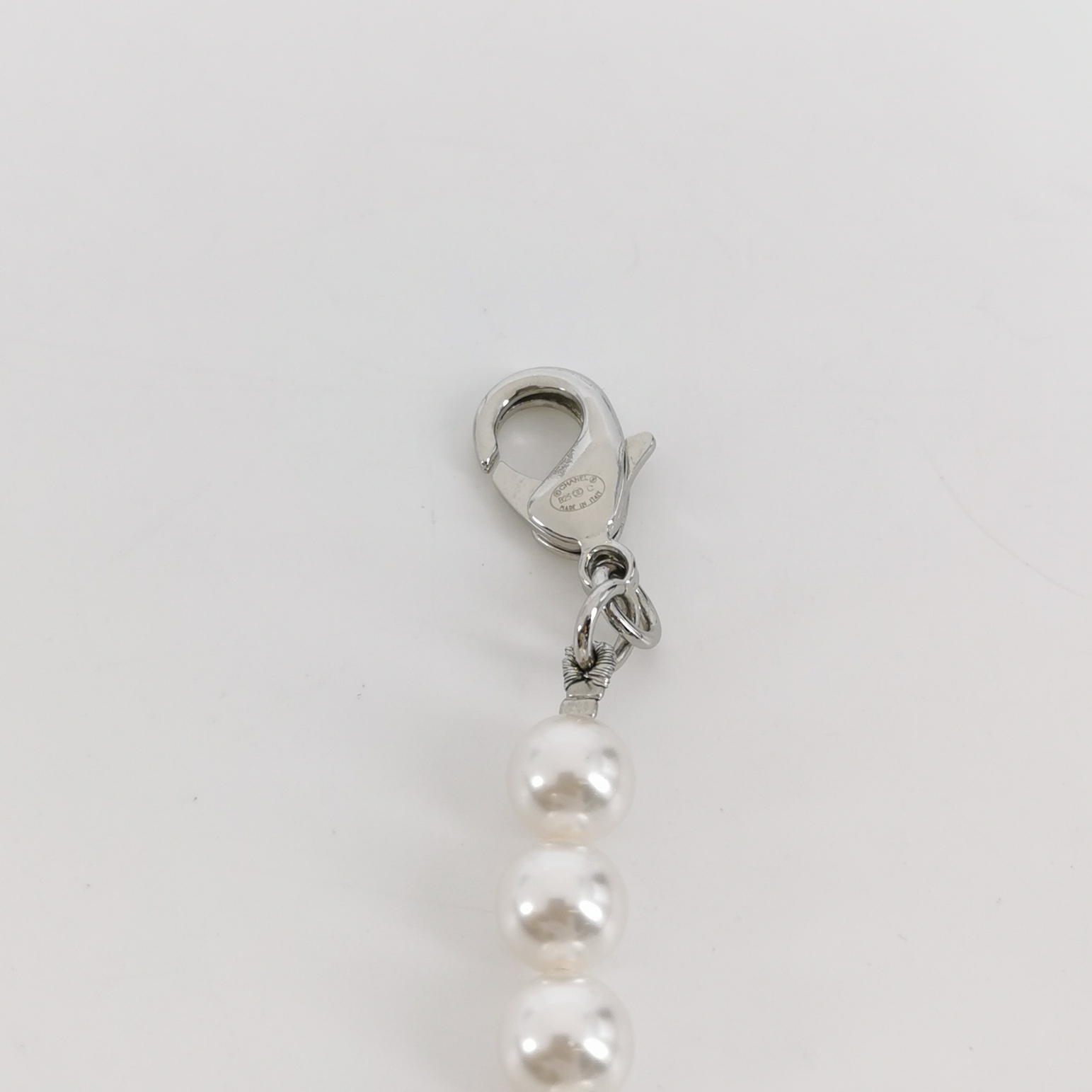 Chanel CC Logo Pendant Necklace Sterling Silver — photo 8 of 8