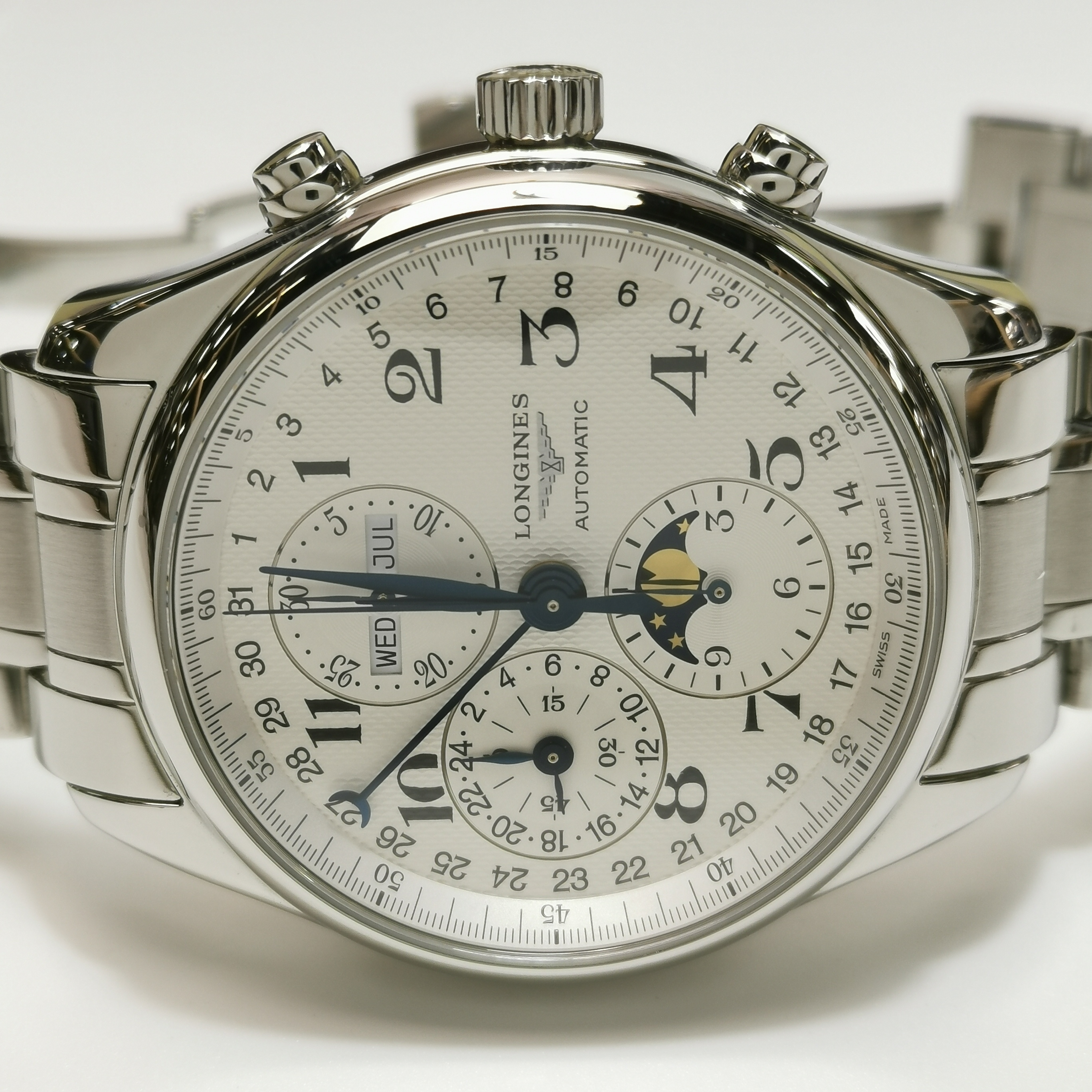 Longines Master Collection Moonphase Chronograph Automatic Watch Stainless Steel 42 — photo 3 of 11