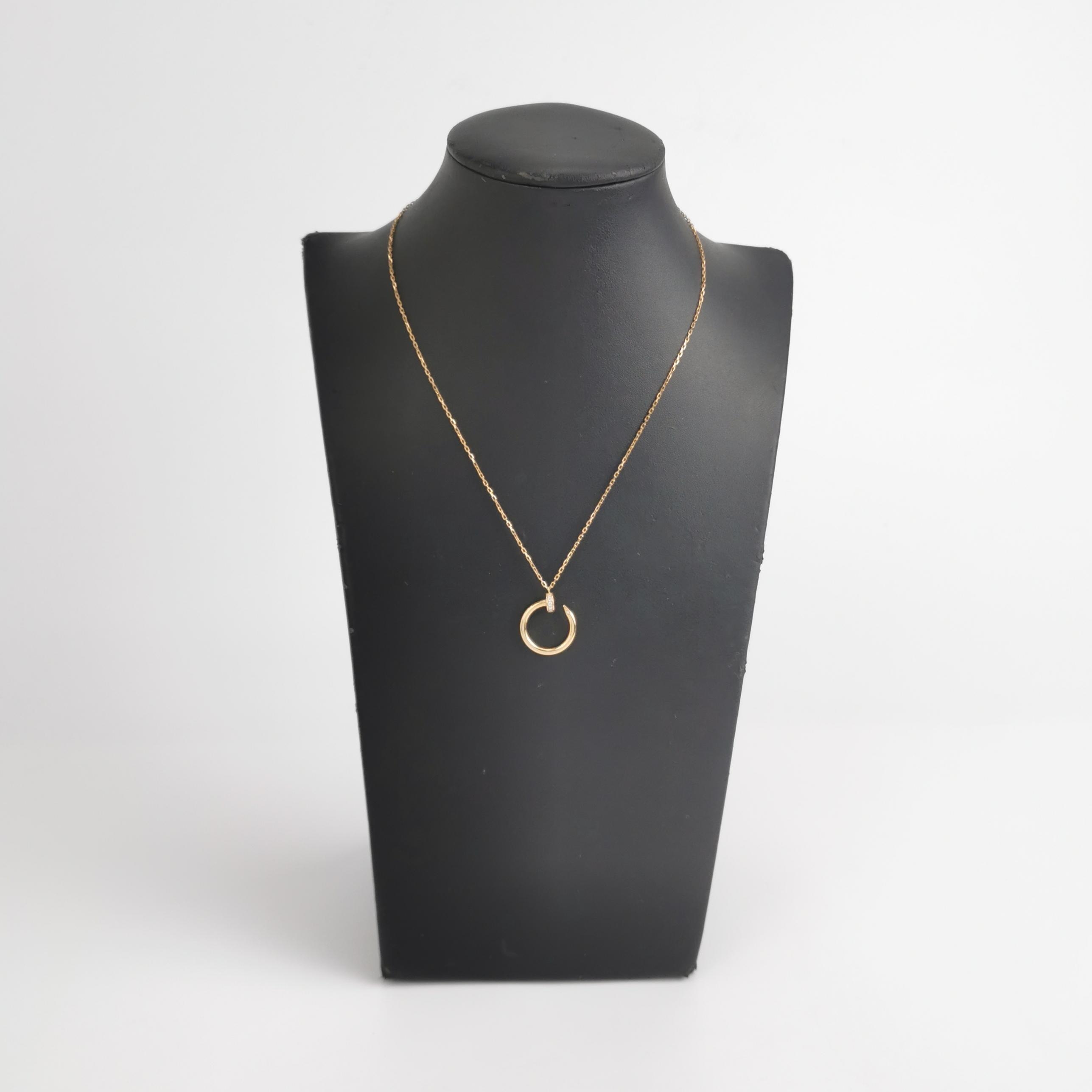 Cartier Juste un Clou Pendant Necklace 18K Rose Gold with — alternate view