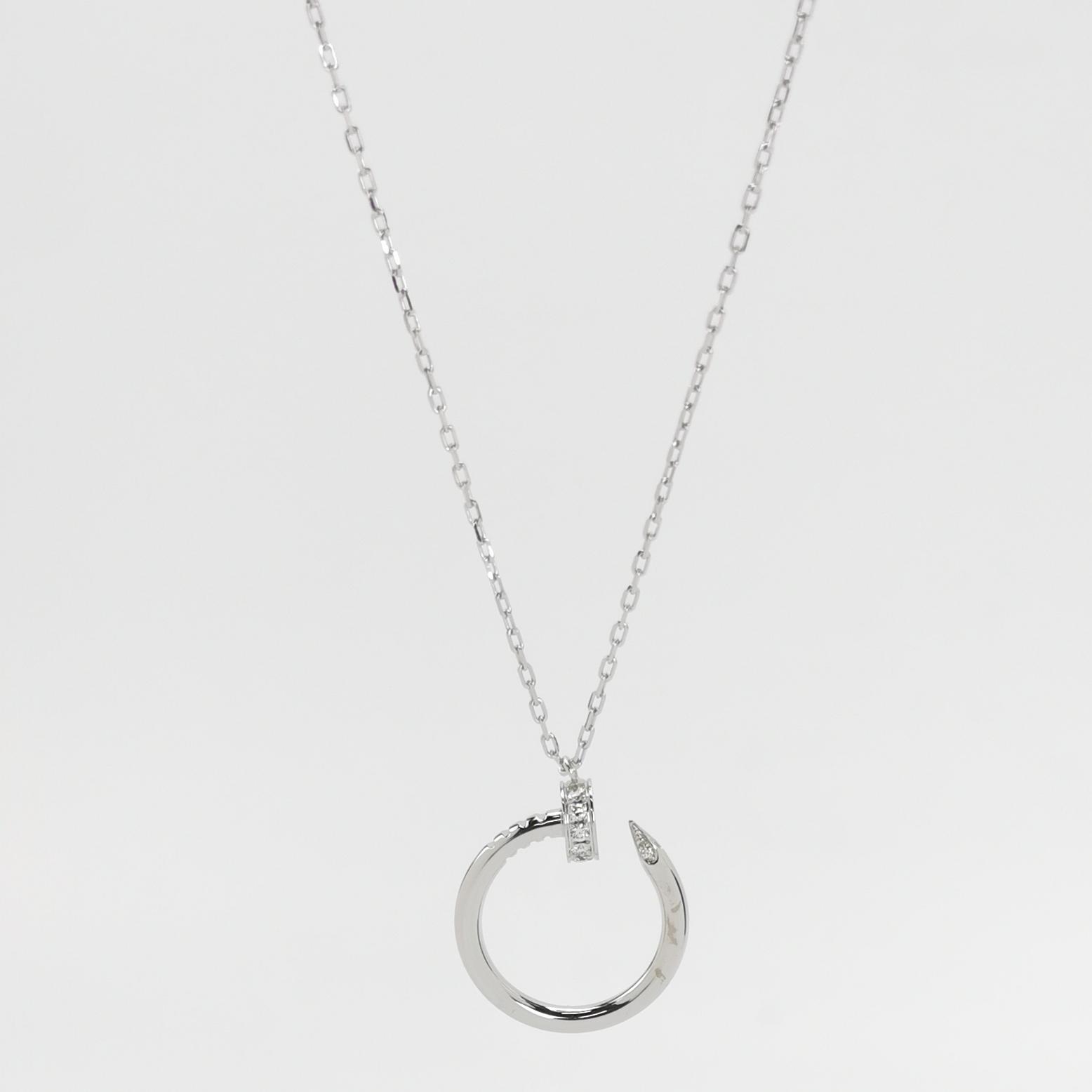 Cartier Juste un Clou Pendant Necklace 18K White Gold with Diamonds — photo 3 of 6