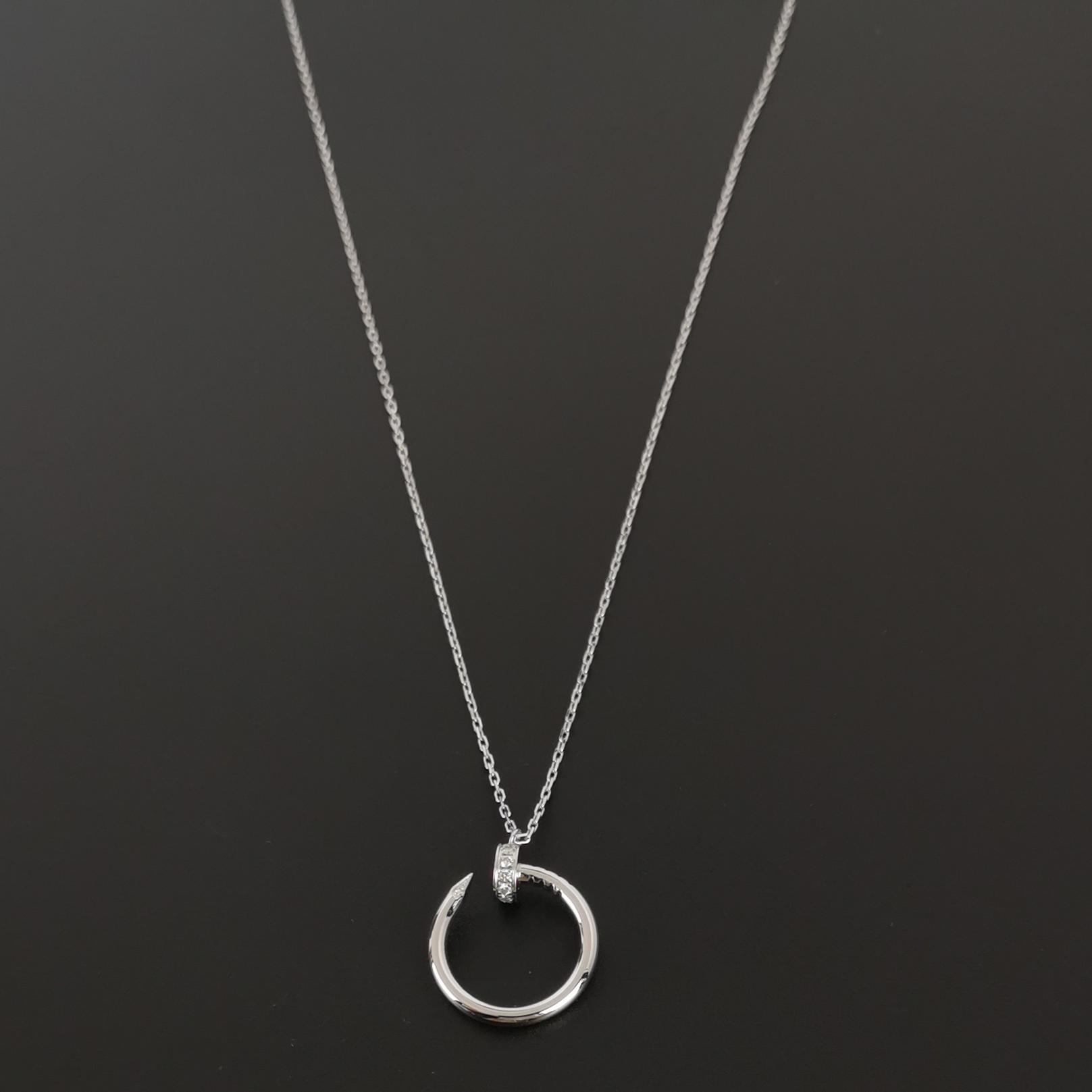 Cartier Juste un Clou Pendant Necklace 18K White Gold with Diamonds — photo 5 of 6