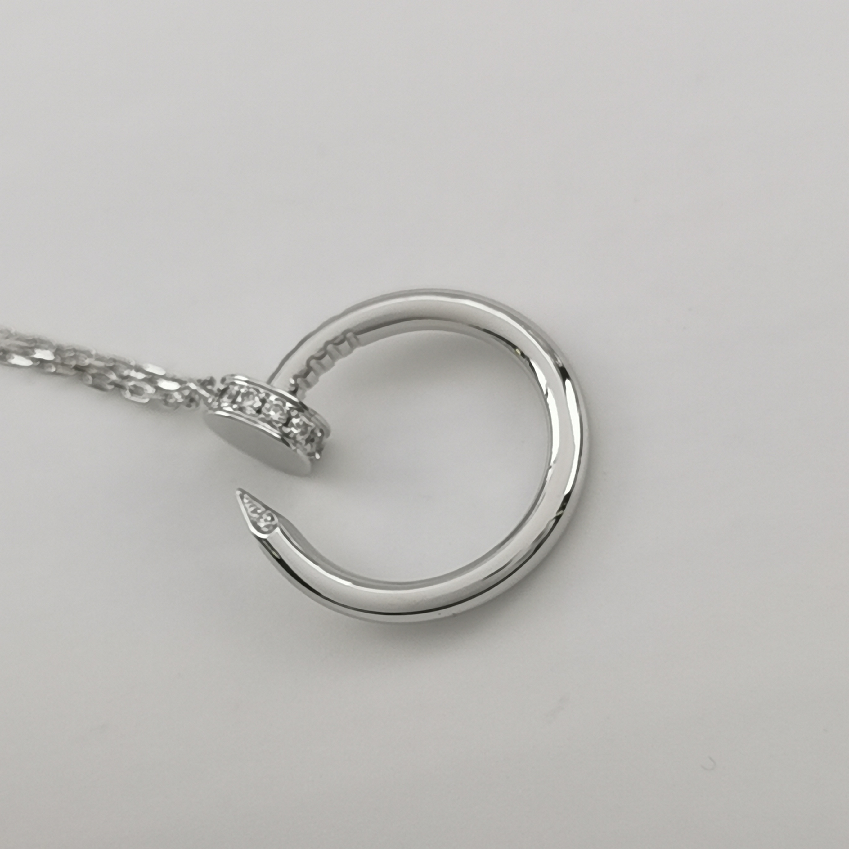 Cartier Juste un Clou Pendant Necklace 18K White Gold with Diamonds — photo 6 of 6