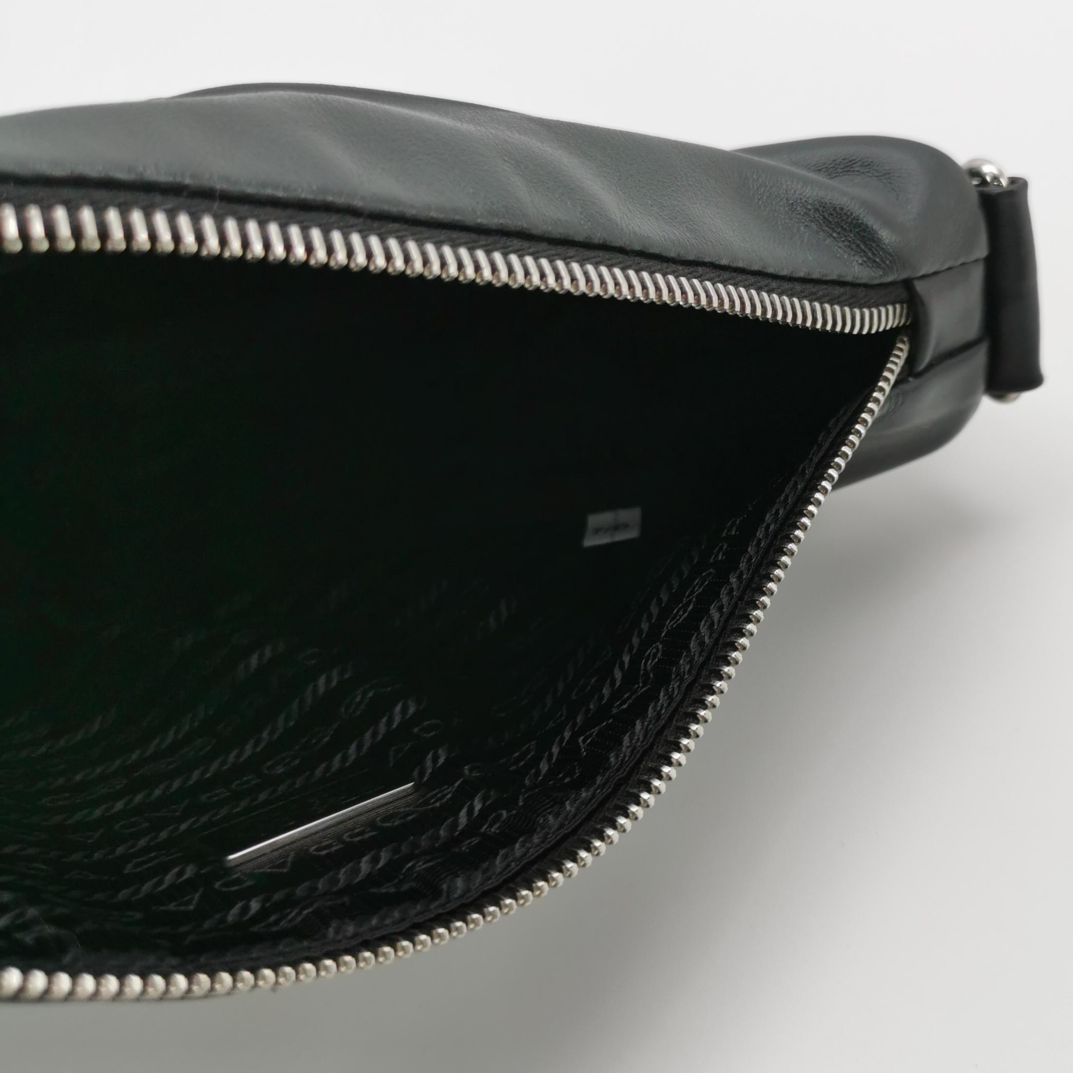 Prada Triangle Logo Zip Crossbody Bag Leather Small — photo 11 of 23