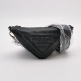 Prada Triangle Logo Zip Crossbody Bag Leather Small — thumbnail 5