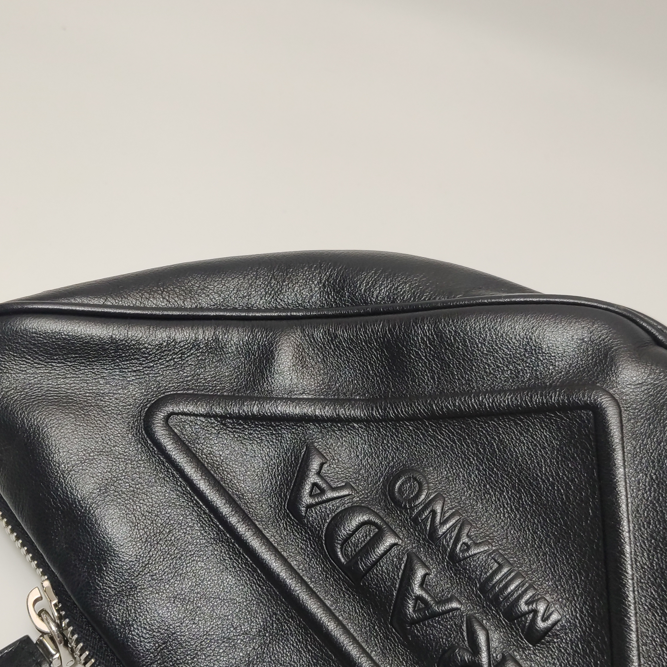 Prada Triangle Logo Zip Crossbody Bag Leather Small — photo 10 of 23