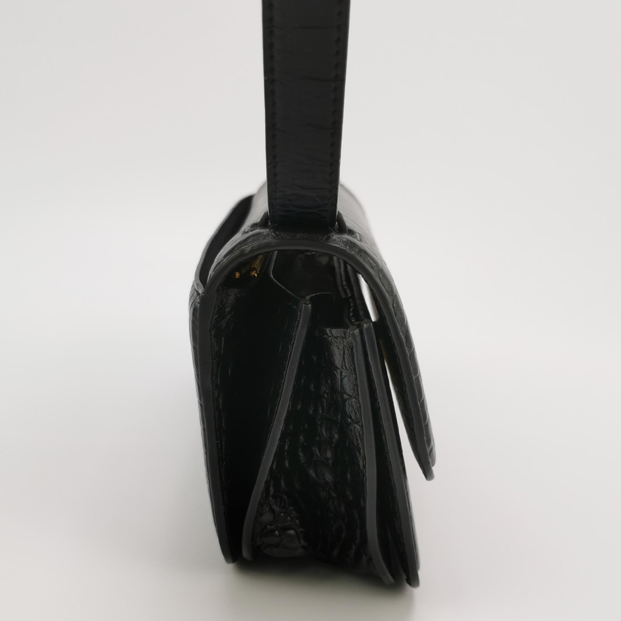 Balenciaga Gossip Flap Bag Crocodile Embossed Leather Small — photo 4 of 15