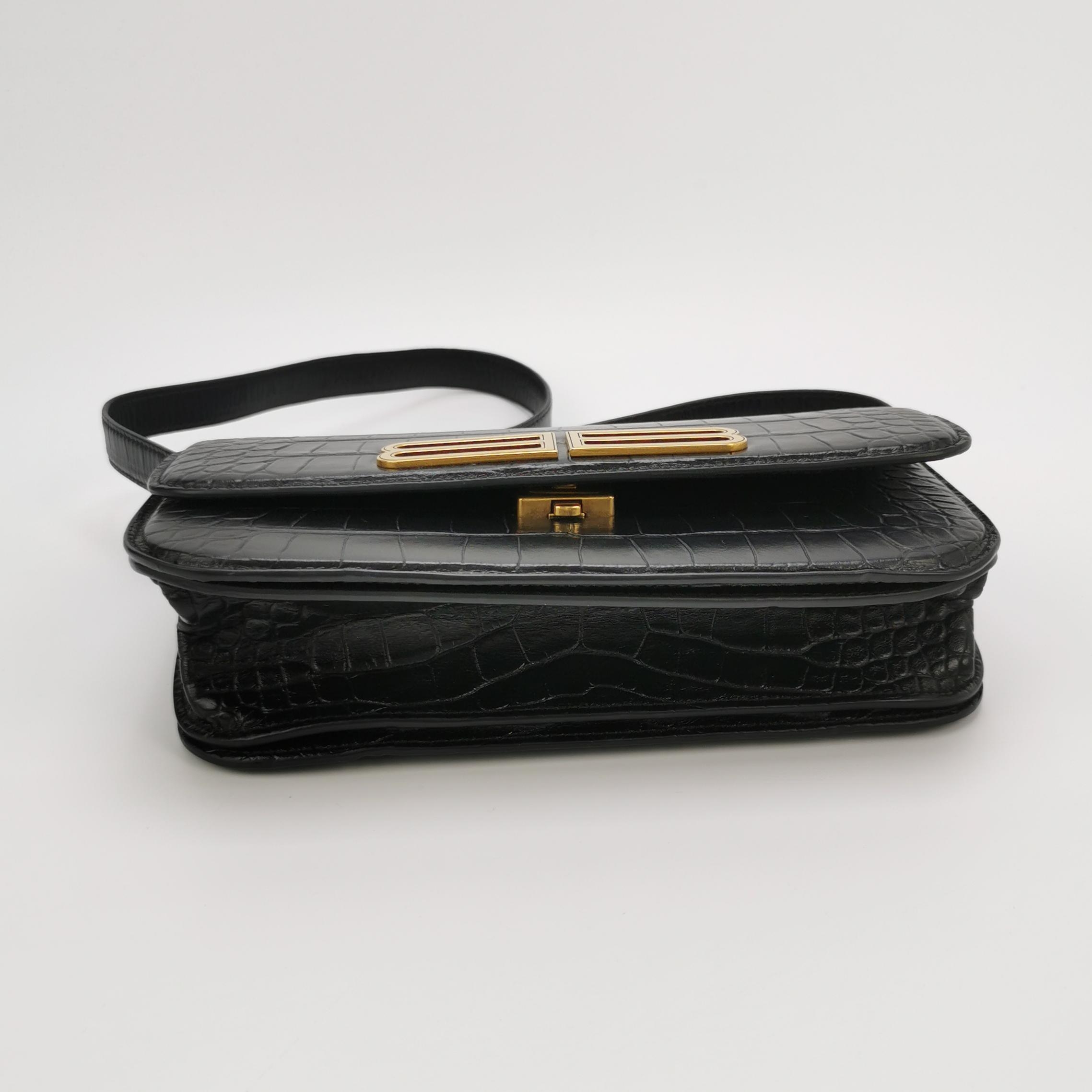 Balenciaga Gossip Flap Bag Crocodile Embossed Leather Small — photo 6 of 15