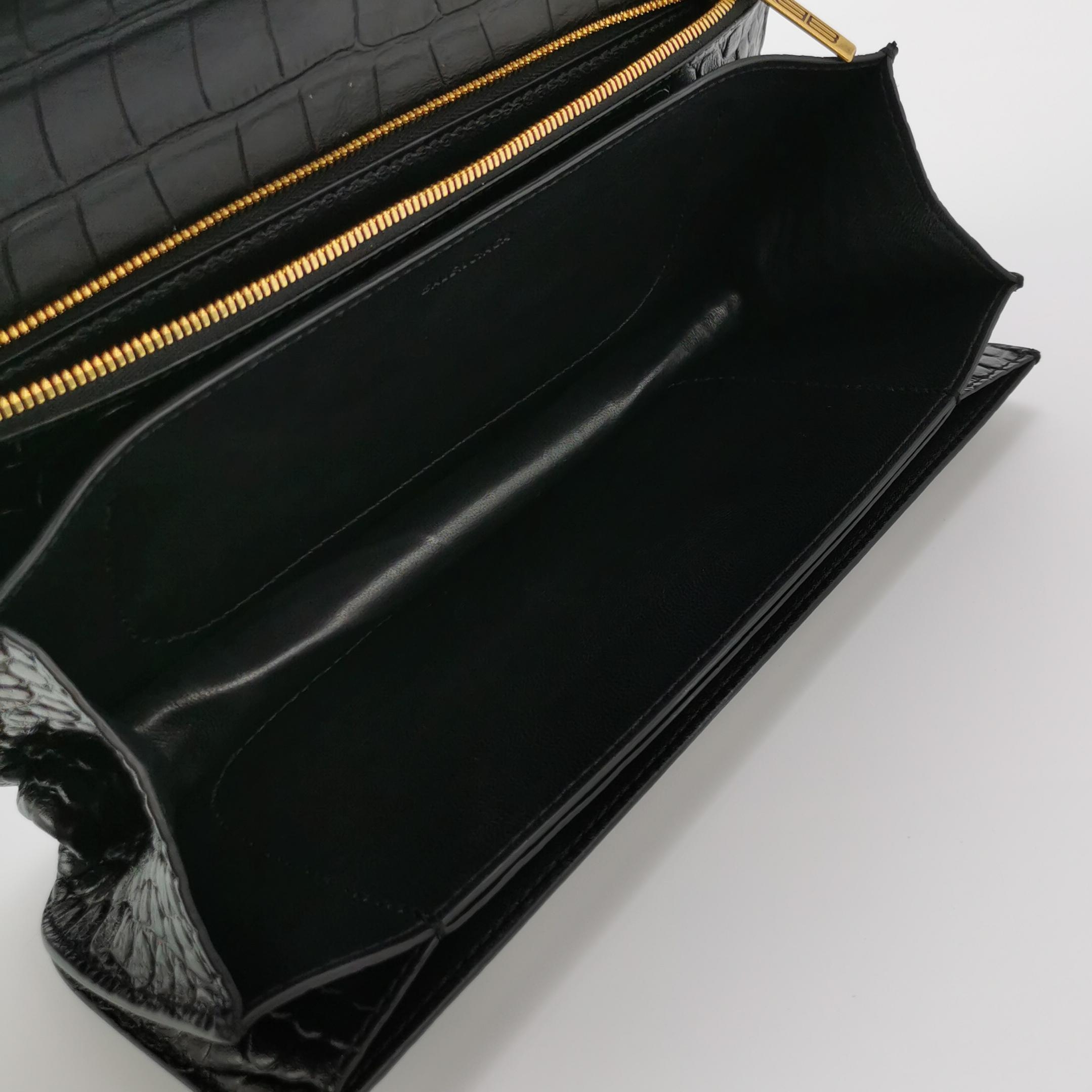 Balenciaga Gossip Flap Bag Crocodile Embossed Leather Small — photo 7 of 15