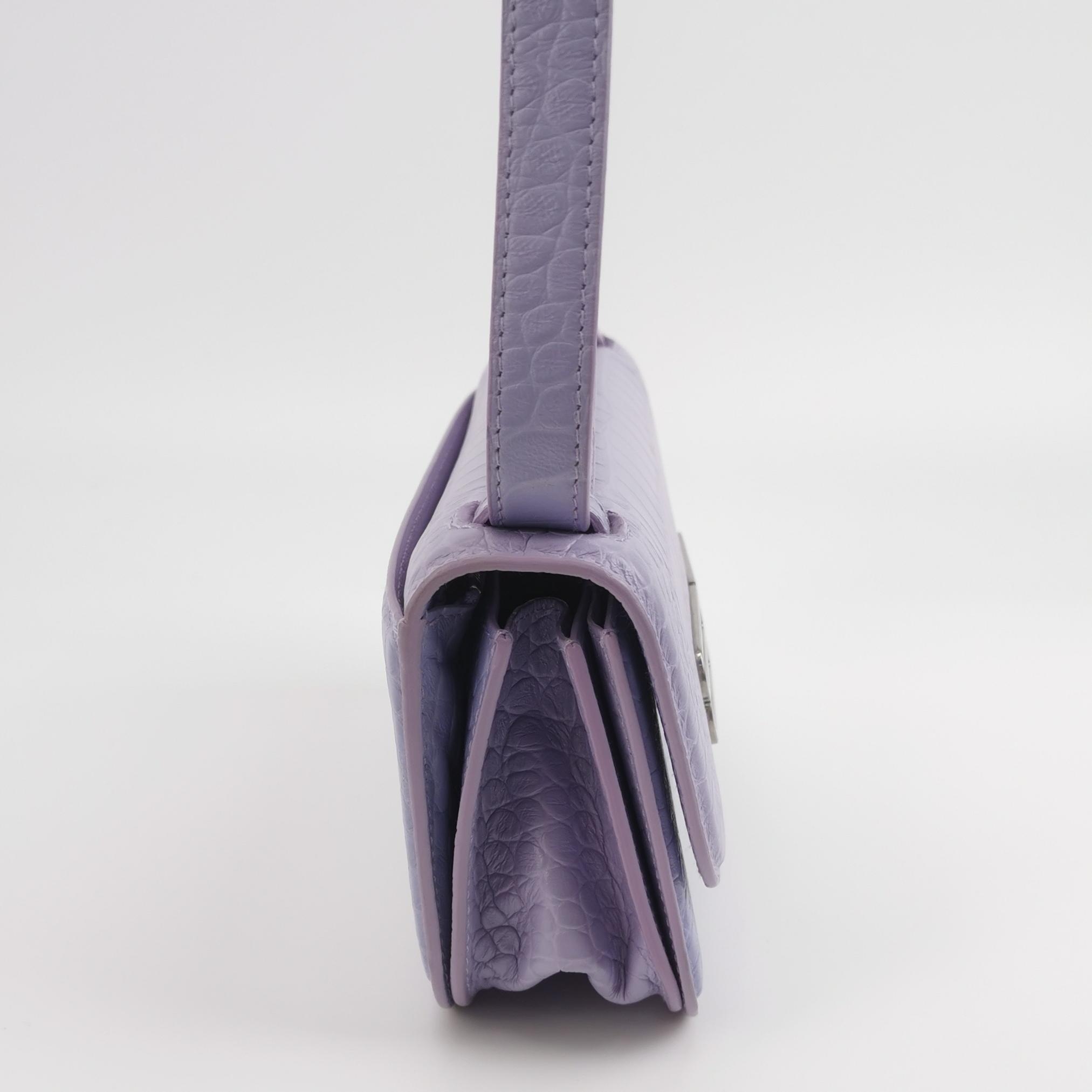 Balenciaga Gossip Flap Bag Crocodile Embossed Leather Small — photo 4 of 14