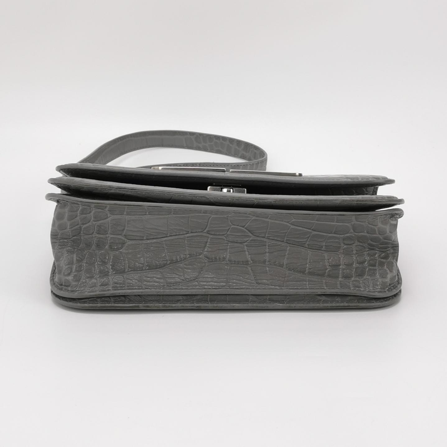 Balenciaga Gossip Flap Bag Crocodile Embossed Leather Small — photo 6 of 18