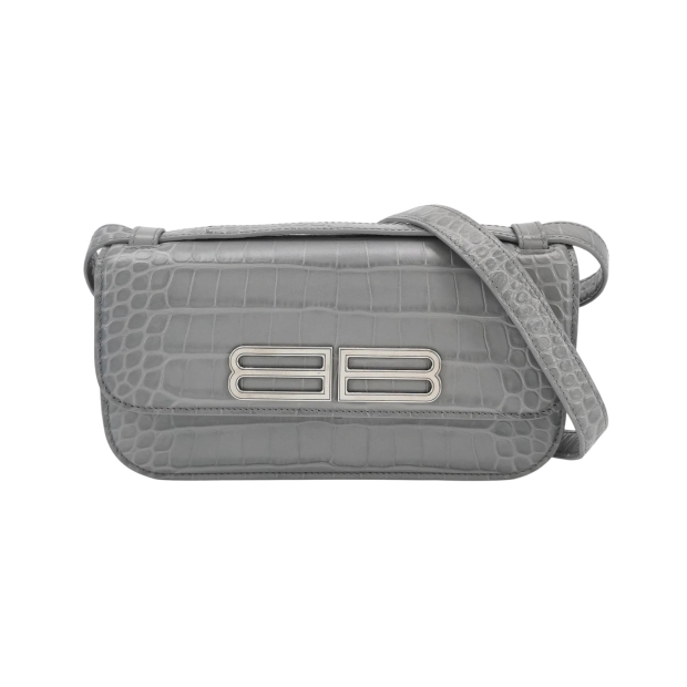 Balenciaga Gossip Flap Bag Crocodile Embossed Leather Small — pre-owned, Vierlot