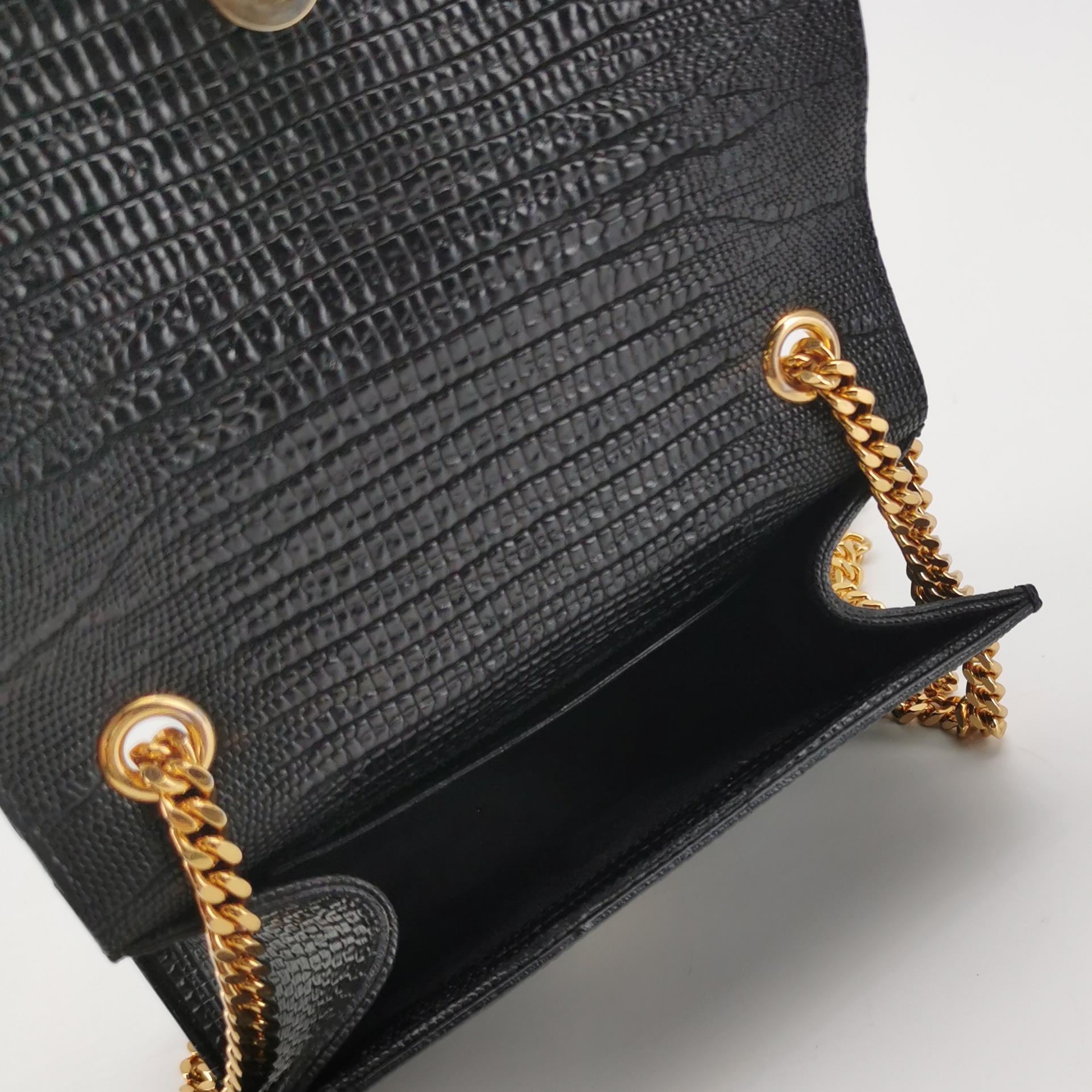 Saint Laurent Classic Monogram Tassel Crossbody Bag Crocodile Embossed Leather Mini — photo 7 of 15