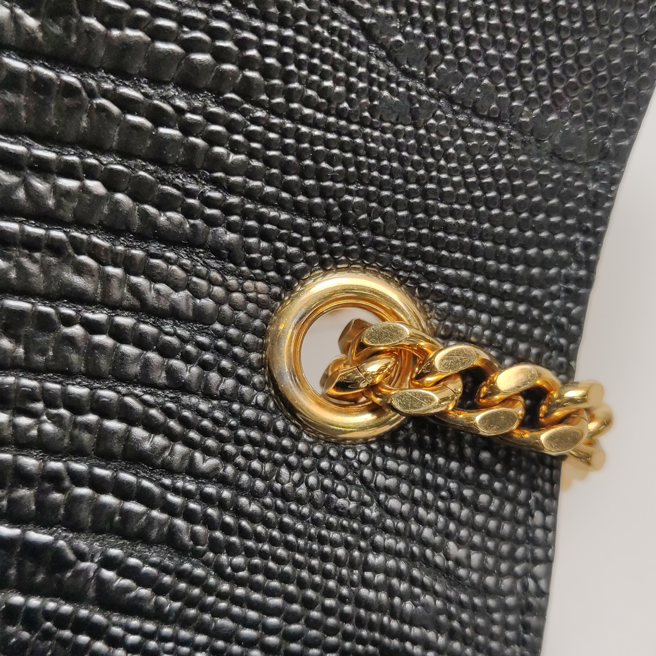 Saint Laurent Classic Monogram Tassel Crossbody Bag Crocodile Embossed Leather Mini — photo 13 of 15