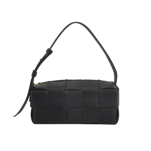 Bottega Veneta Brick Cassette Shoulder Bag Maxi Intrecciato Leather Small — pre-owned, Vierlot