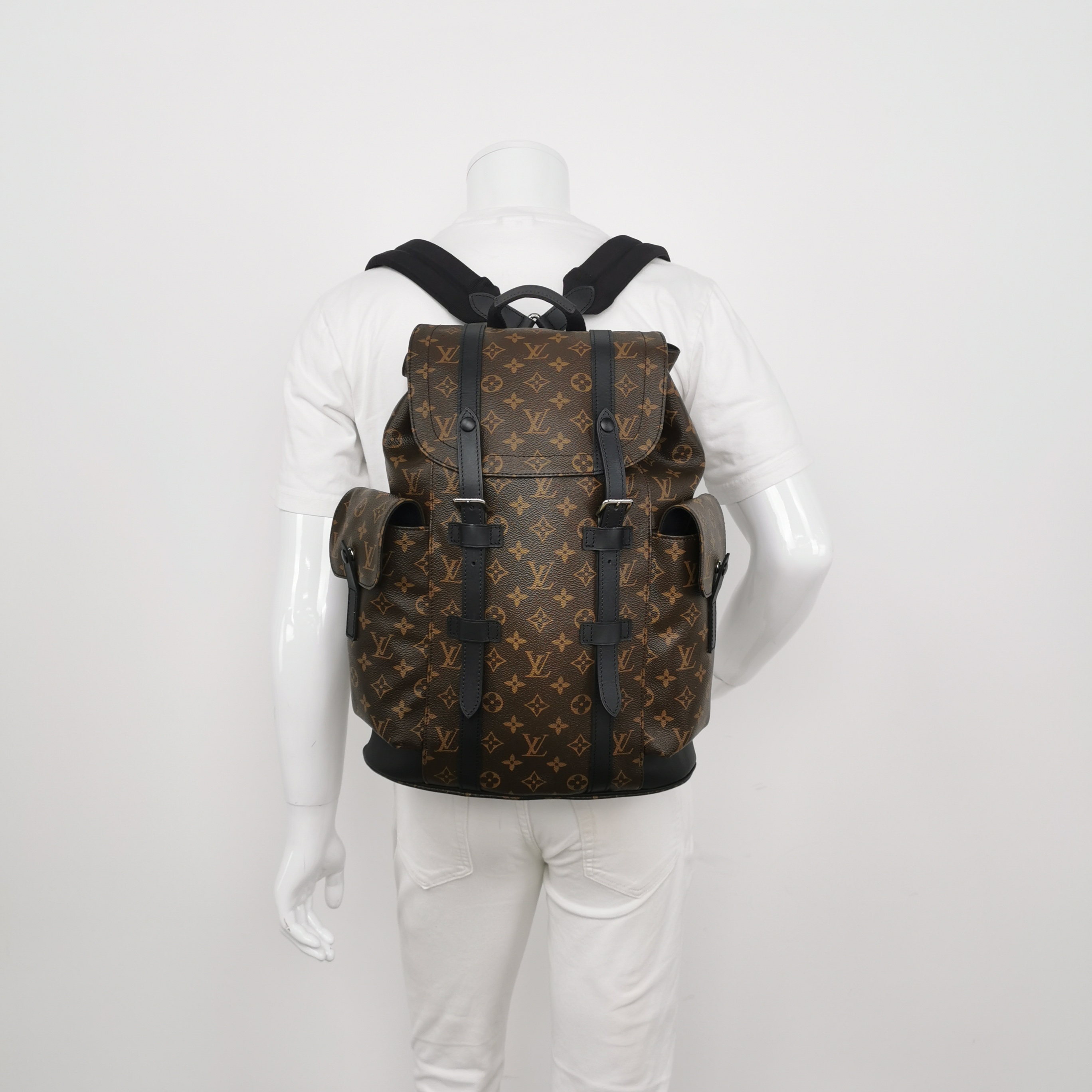 Louis Vuitton(LV) Christopher Backpack Macassar Monogram Canvas MM — alternate view