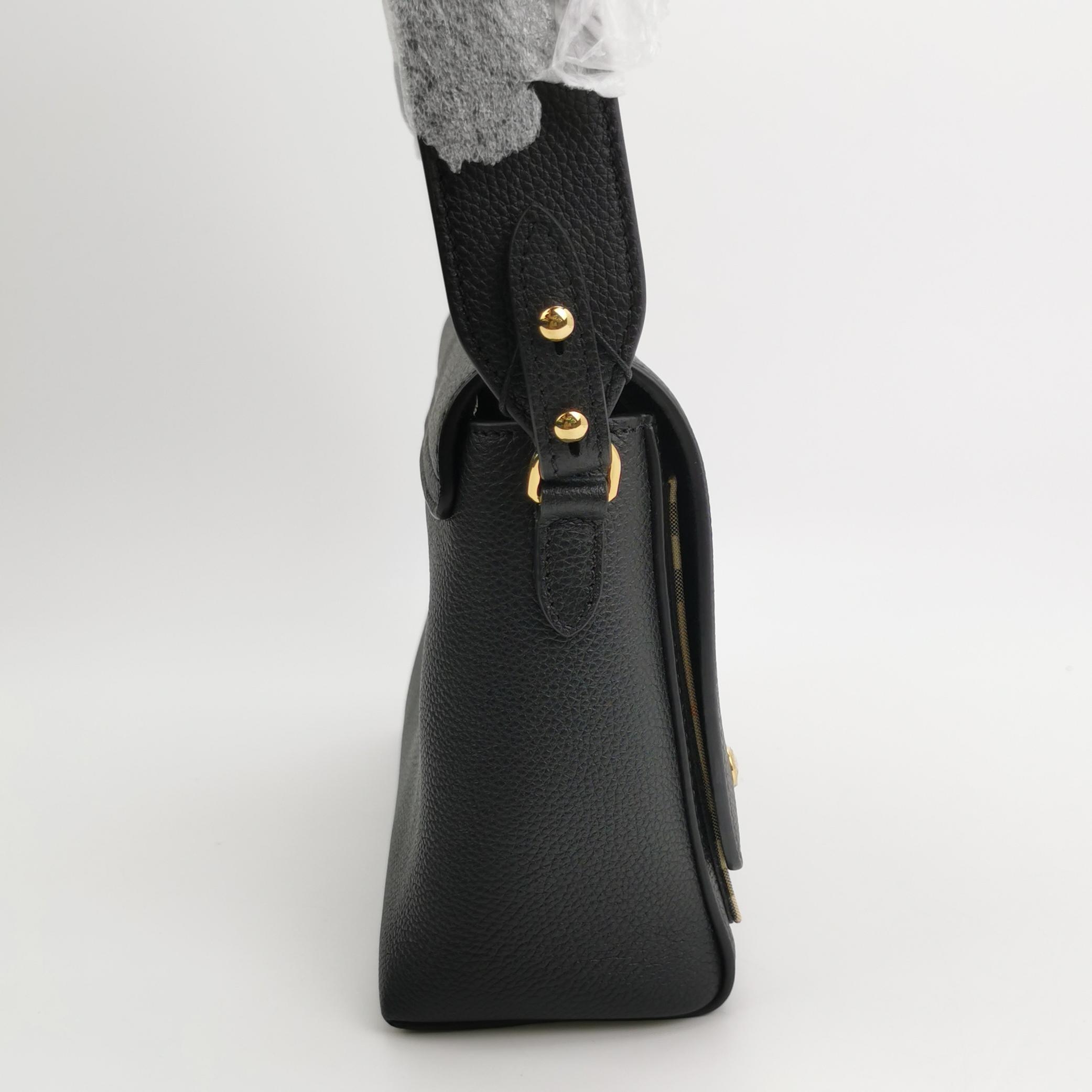 Burberry Note Crossbody Bag Leather with Vintage Check Canvas Medium — photo 4 of 12