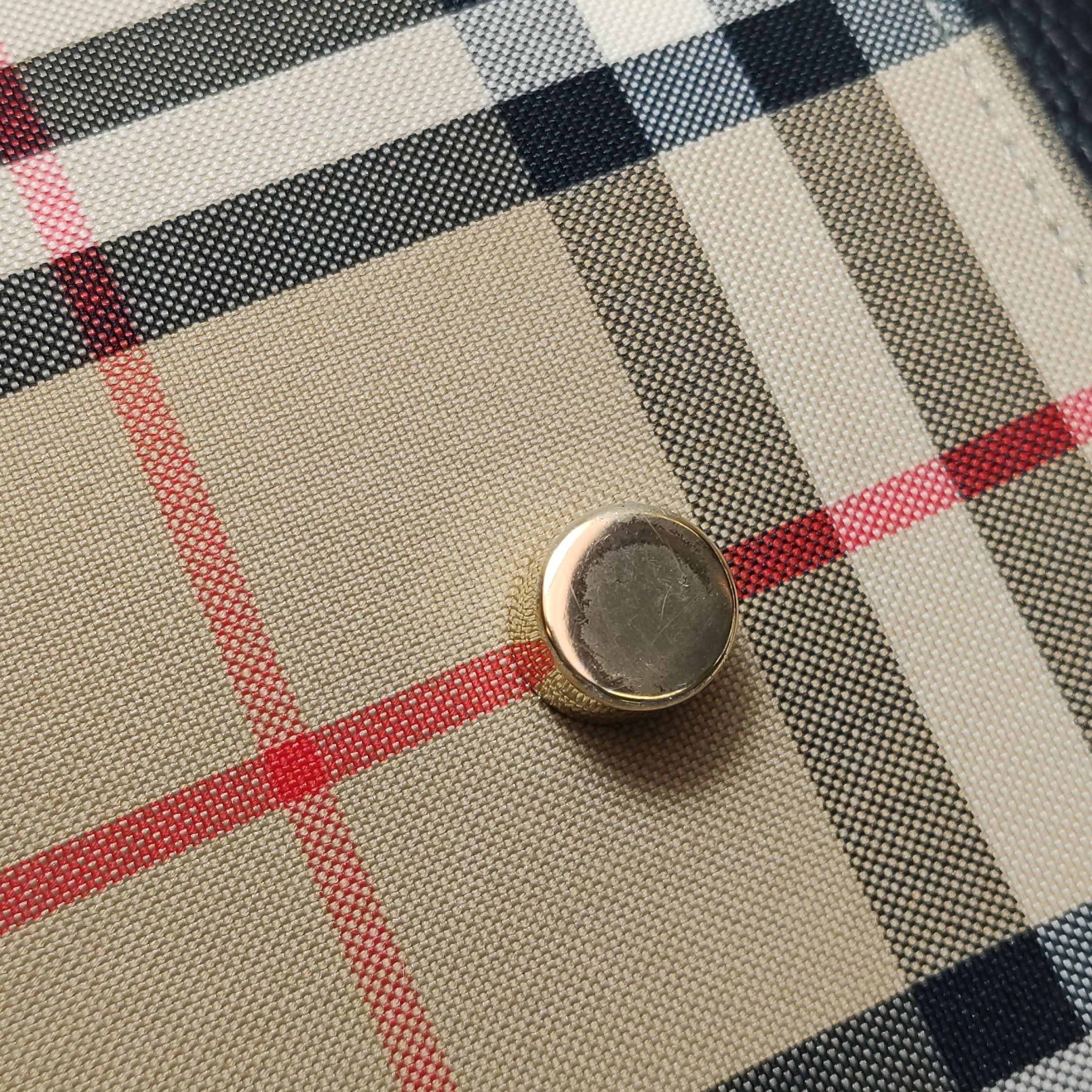 Burberry Note Crossbody Bag Leather with Vintage Check Canvas Medium — photo 8 of 12