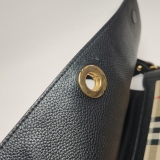 Burberry Note Crossbody Bag Leather with Vintage Check Canvas Medium — thumbnail 12