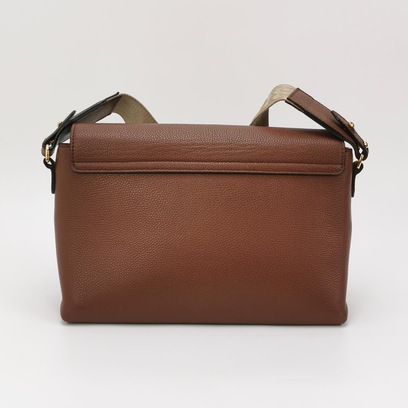 Burberry Note Crossbody Bag Leather with Vintage Check Canvas Medium — photo 5 of 18