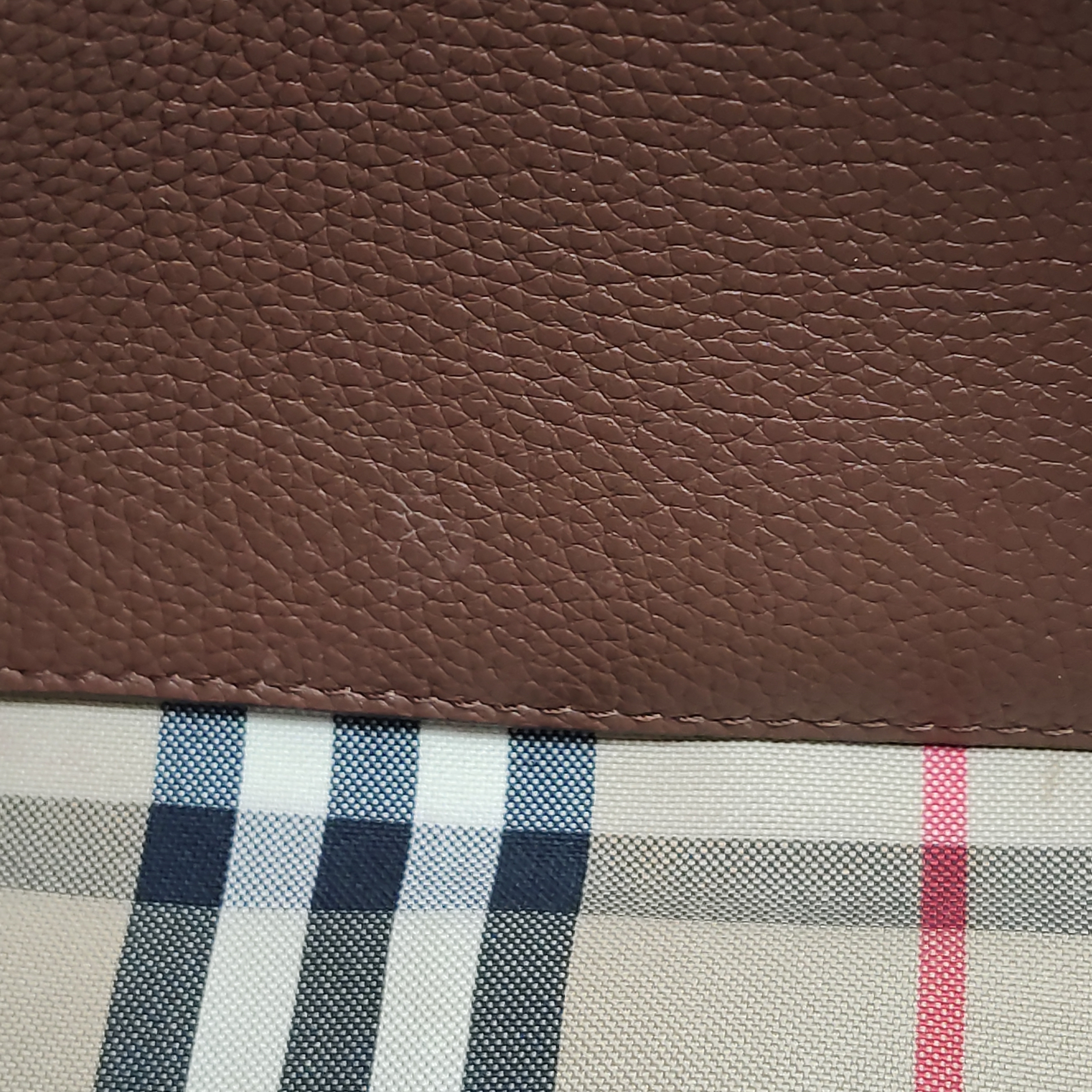 Burberry Note Crossbody Bag Leather with Vintage Check Canvas Medium — photo 11 of 18