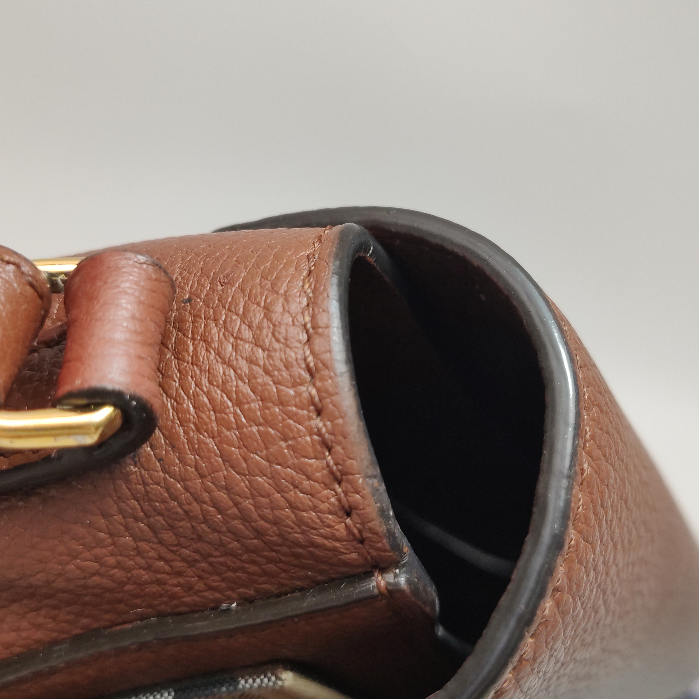 Burberry Note Crossbody Bag Leather with Vintage Check Canvas Medium — photo 15 of 18