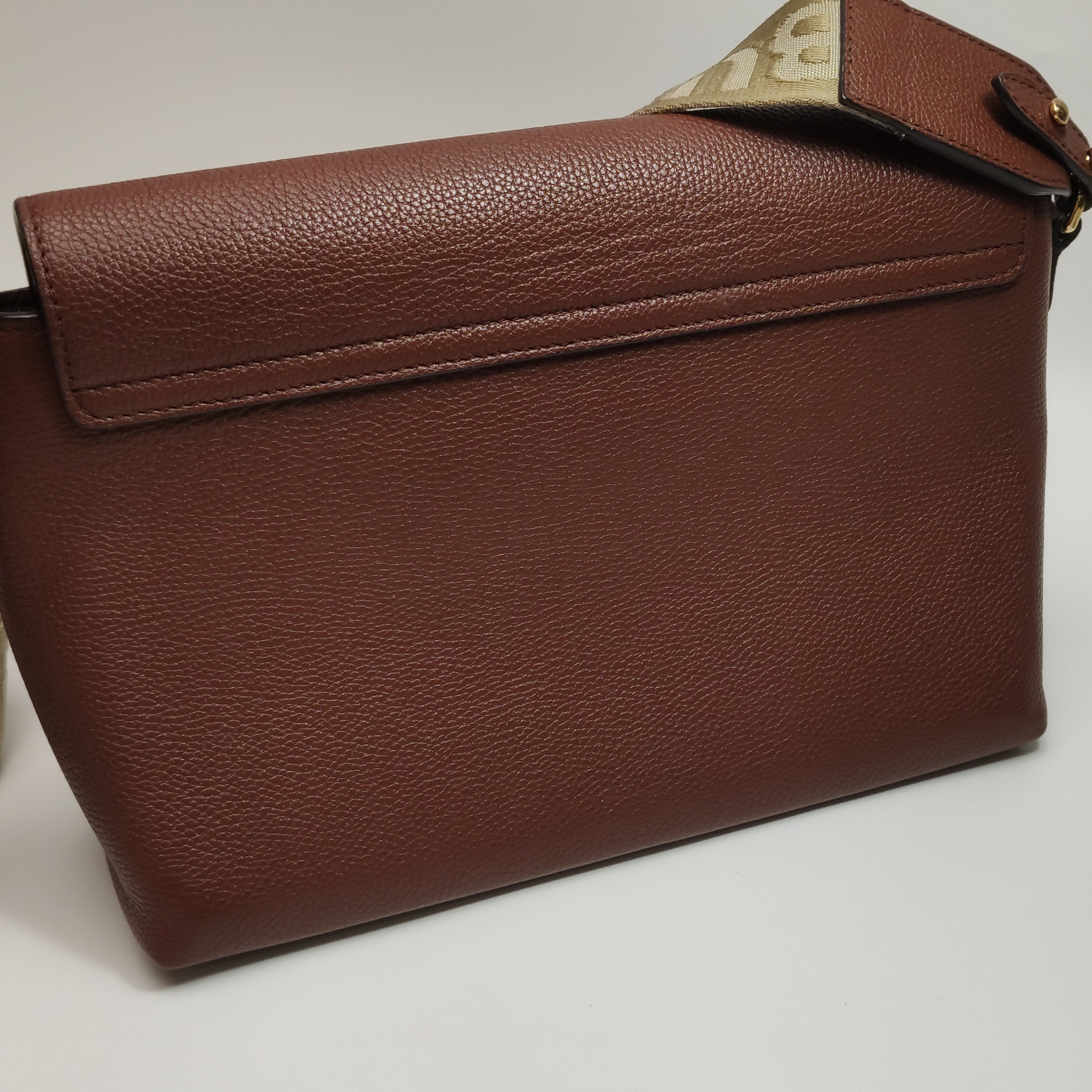 Burberry Note Crossbody Bag Leather with Vintage Check Canvas Medium — photo 8 of 18