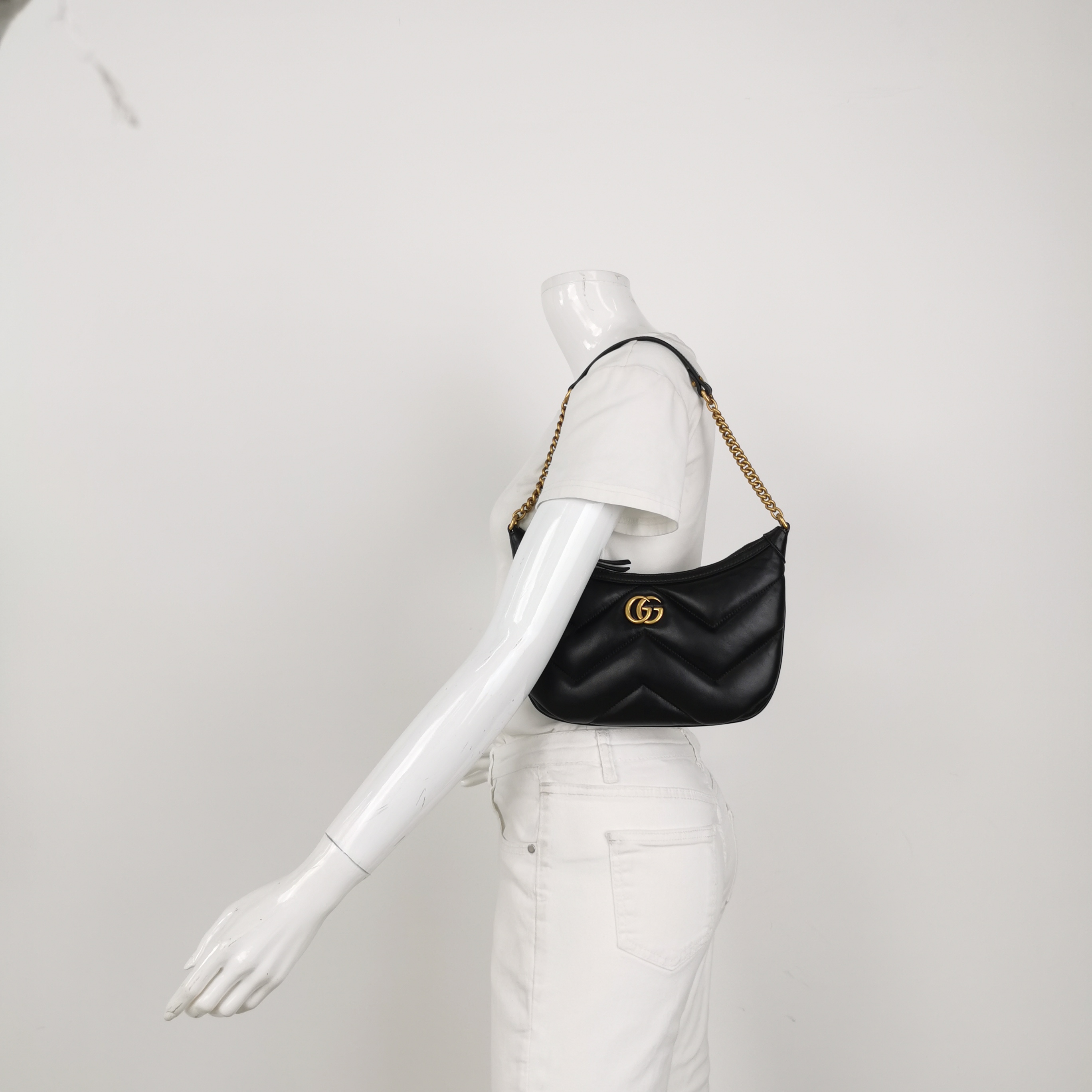 Gucci GG Marmont Pochette Shoulder Bag Leather Small — alternate view