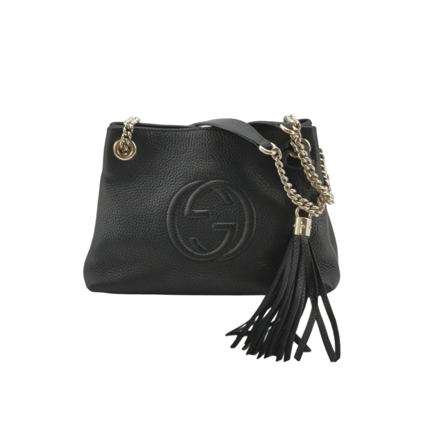 Gucci Soho Chain Strap Shoulder Bag Leather Small — pre-owned, Vierlot