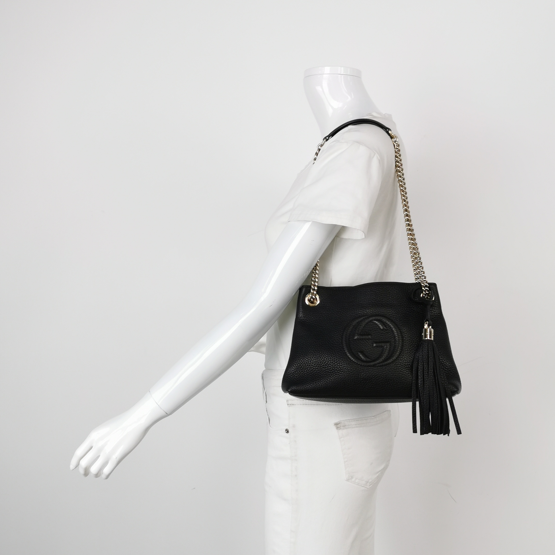 Gucci Soho Chain Strap Shoulder Bag Leather Small — alternate view