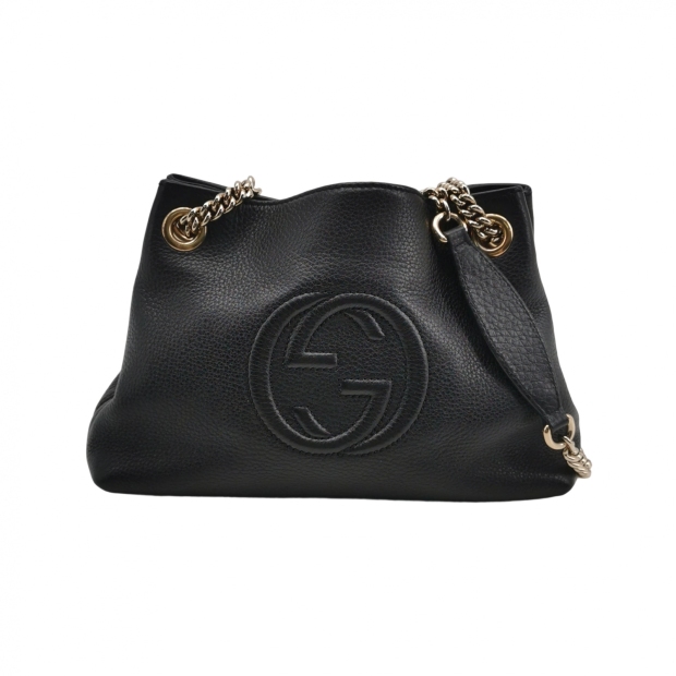 Gucci Soho Chain Strap Shoulder Bag Leather Small — pre-owned, Vierlot