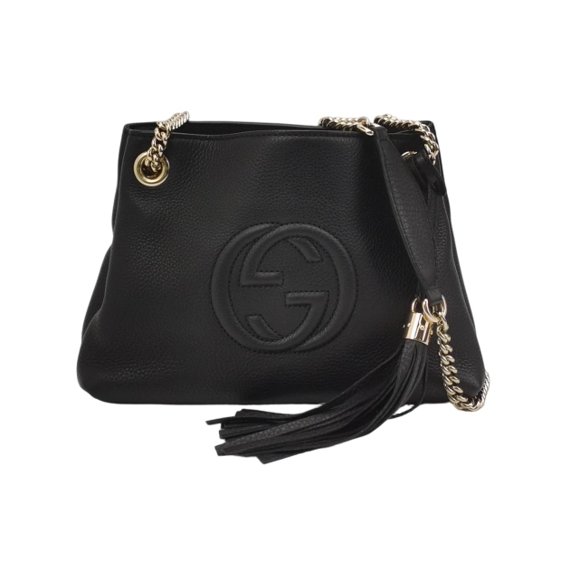 Gucci Soho Chain Strap Shoulder Bag Leather Small — pre-owned, Vierlot
