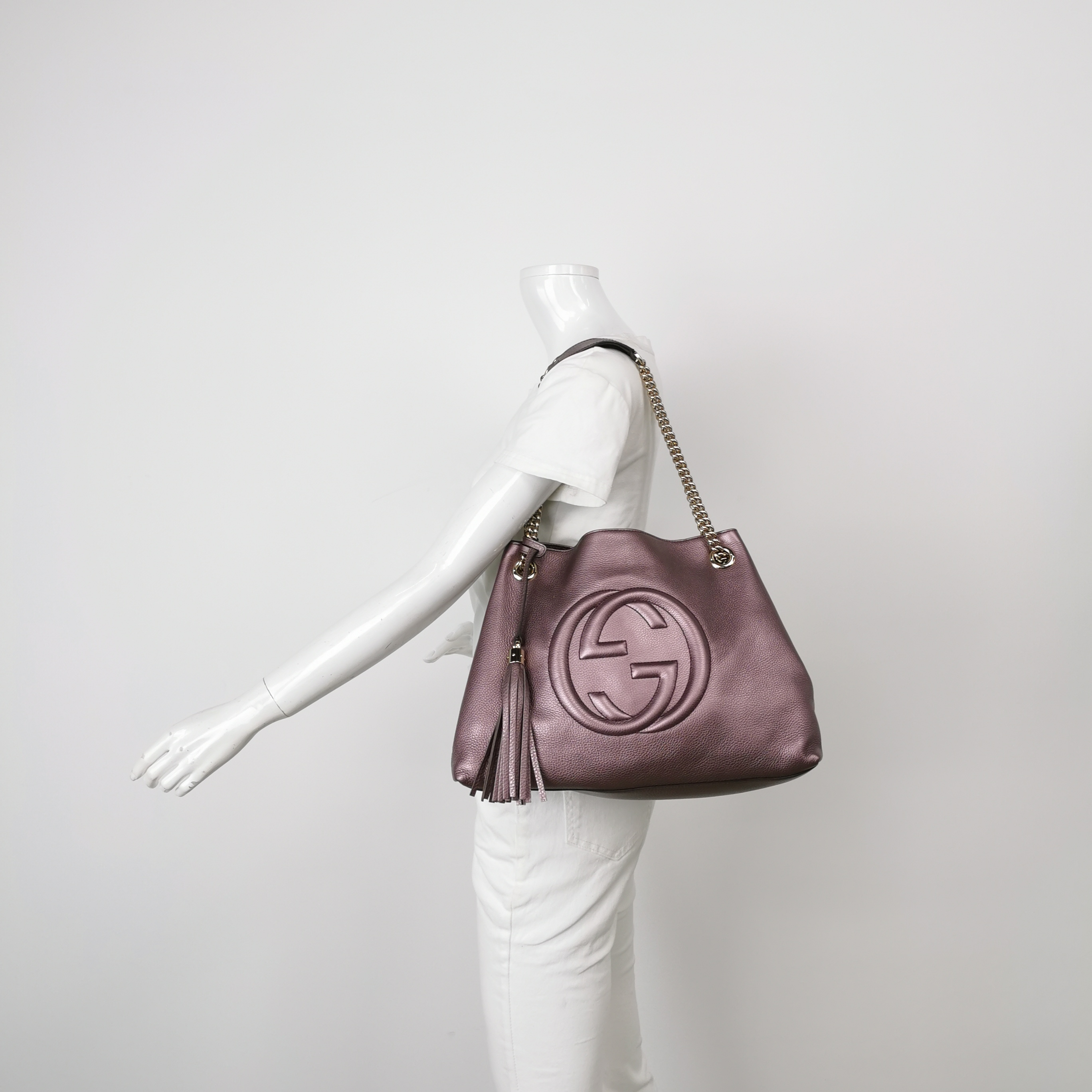 Gucci Soho Chain Strap Shoulder Bag Leather Medium — alternate view