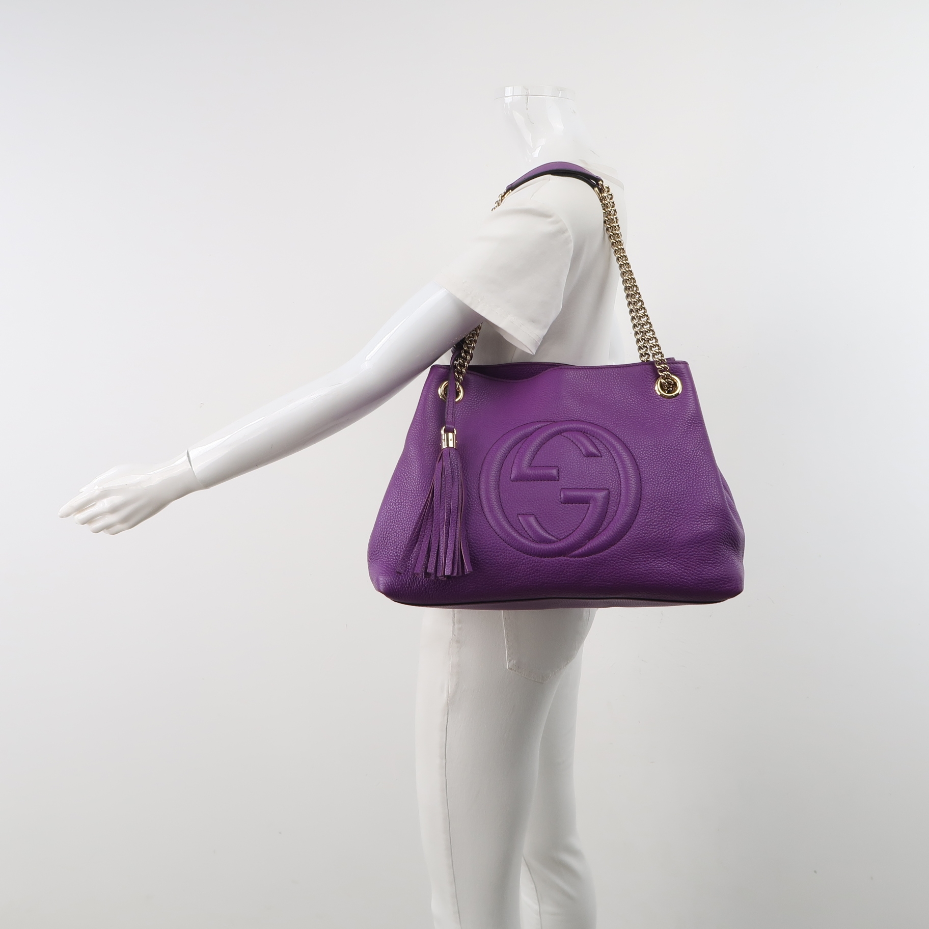 Gucci Soho Chain Strap Shoulder Bag Leather Medium — alternate view