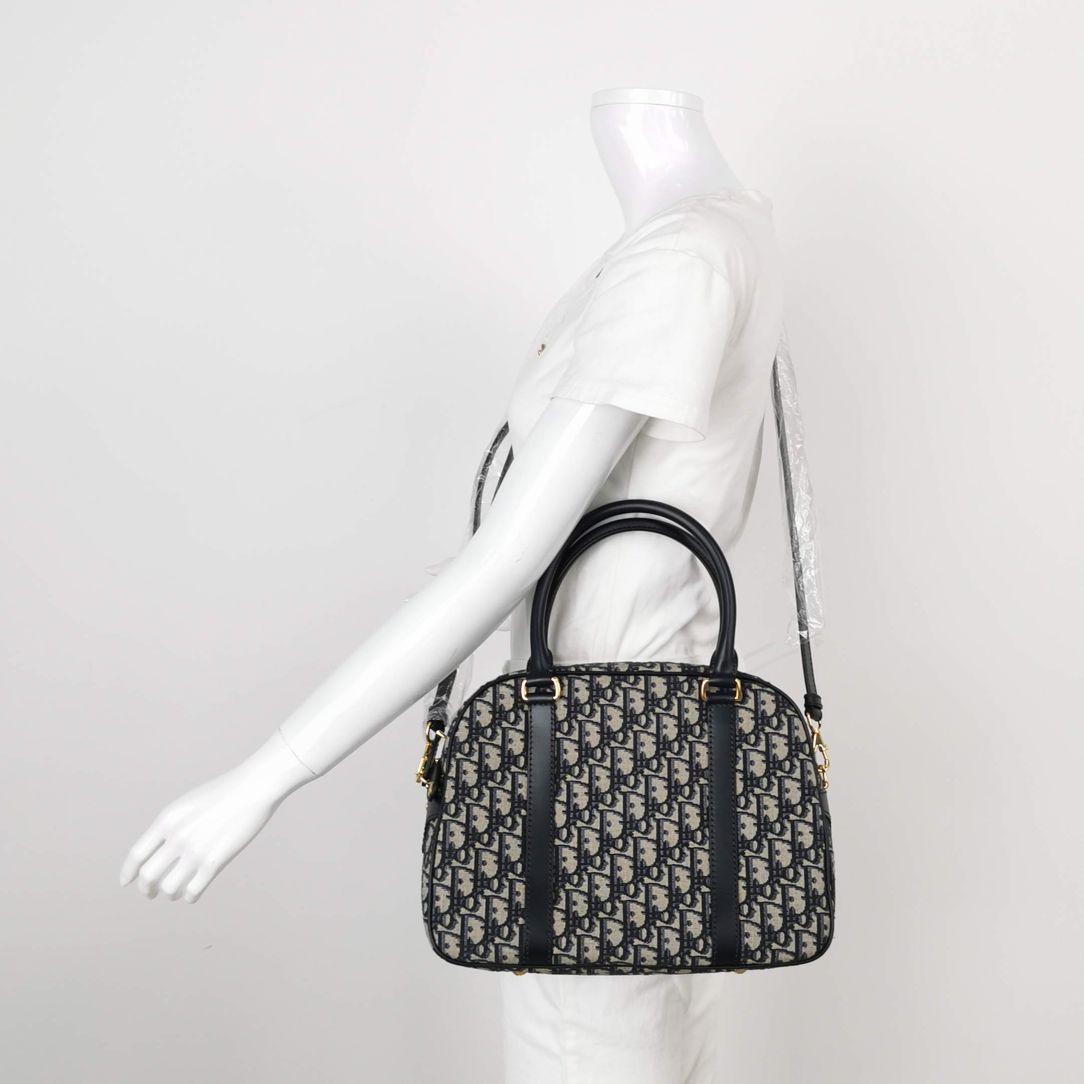 Christian Dior D-Vibe Bowling Bag Oblique Canvas — alternate view