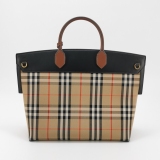 Burberry Society Top Handle Bag Vintage Check Canvas Small — thumbnail 5