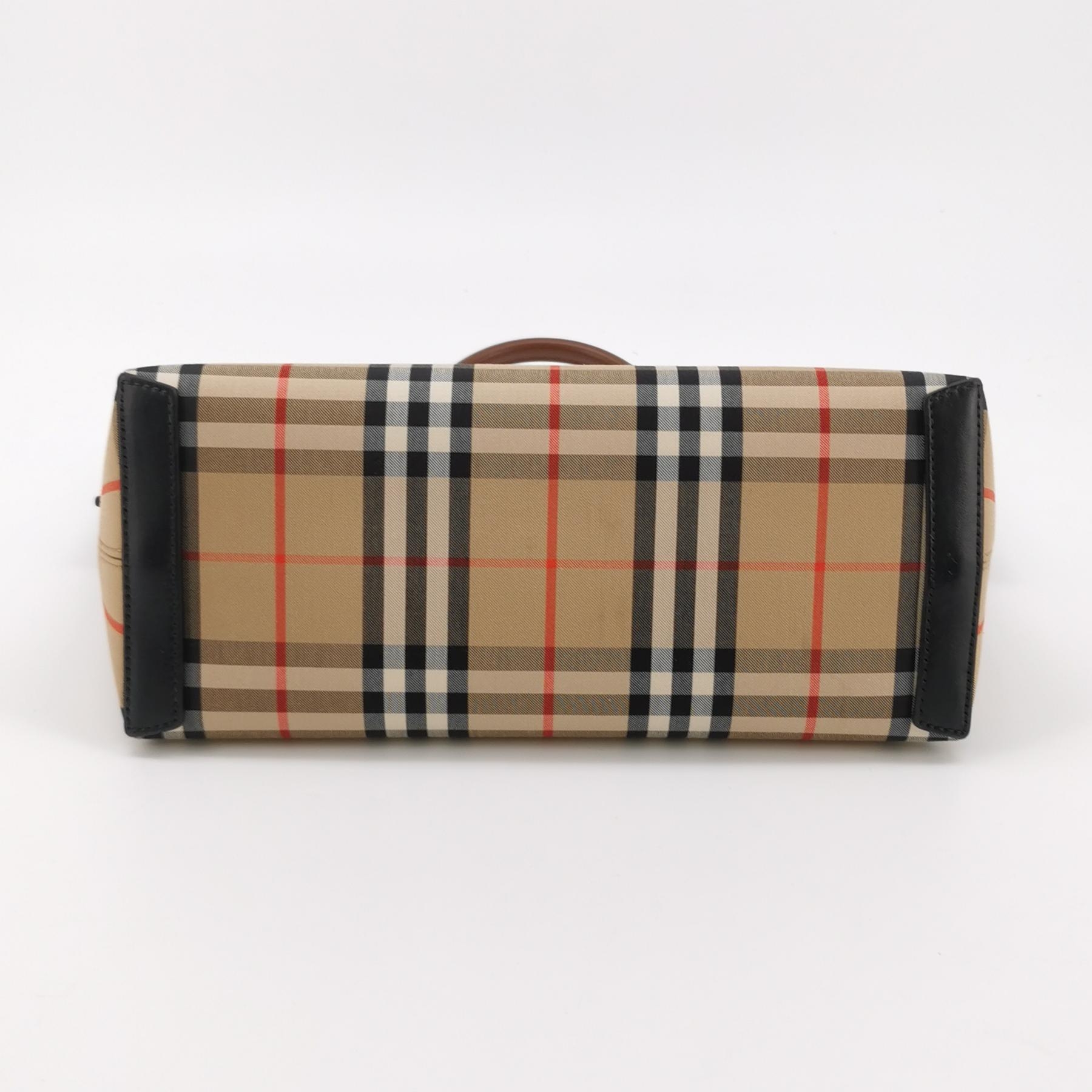 Burberry Society Top Handle Bag Vintage Check Canvas Small — photo 6 of 20