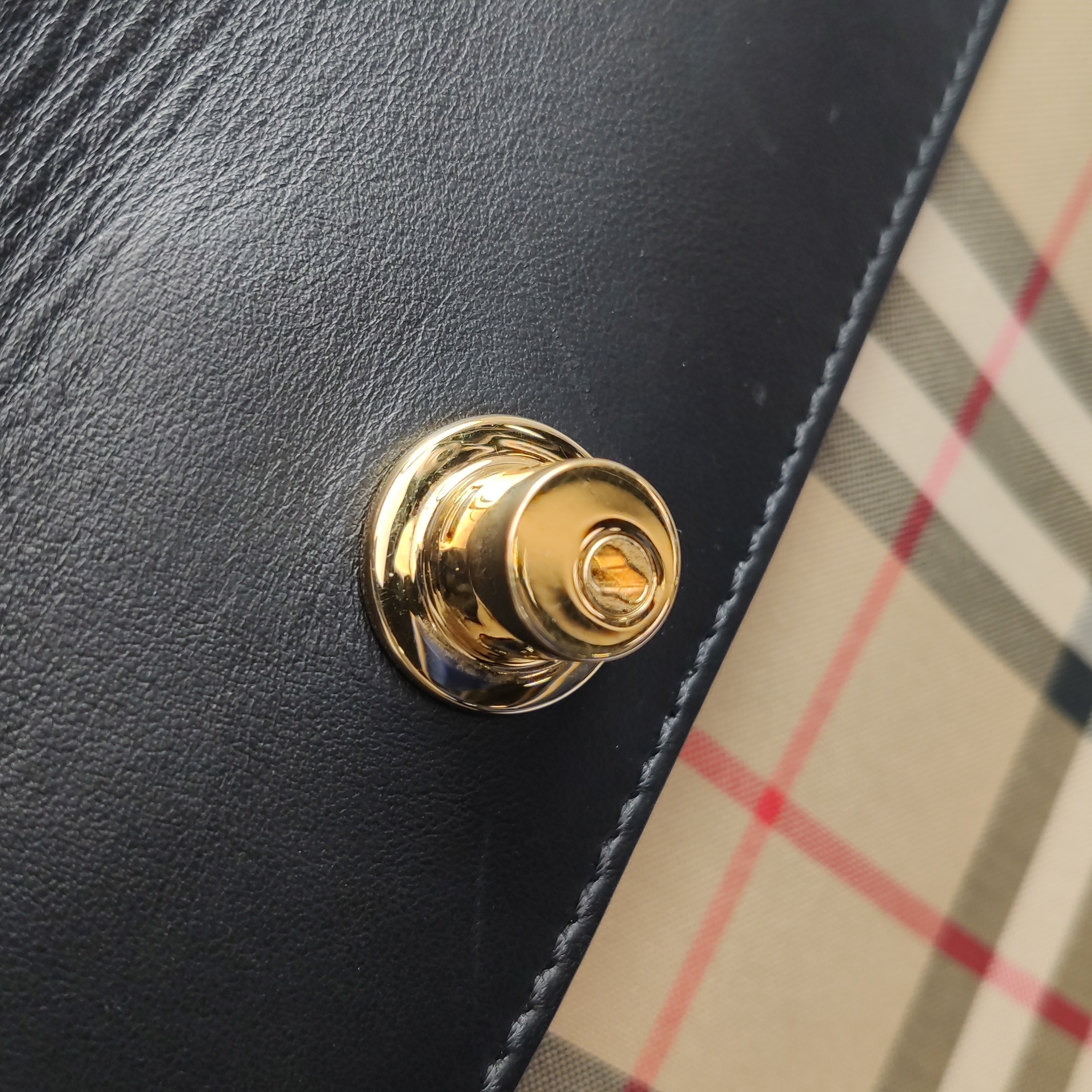 Burberry Society Top Handle Bag Vintage Check Canvas Small — photo 10 of 20