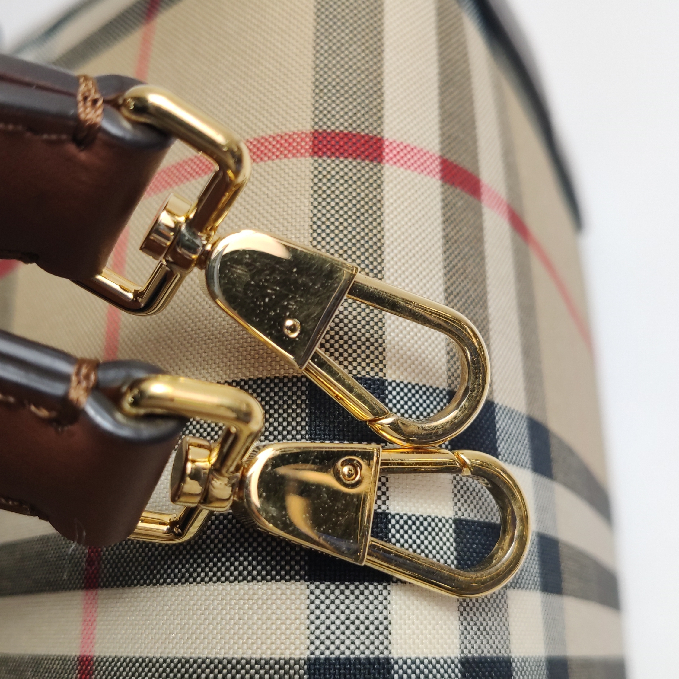 Burberry Society Top Handle Bag Vintage Check Canvas Small — photo 17 of 20