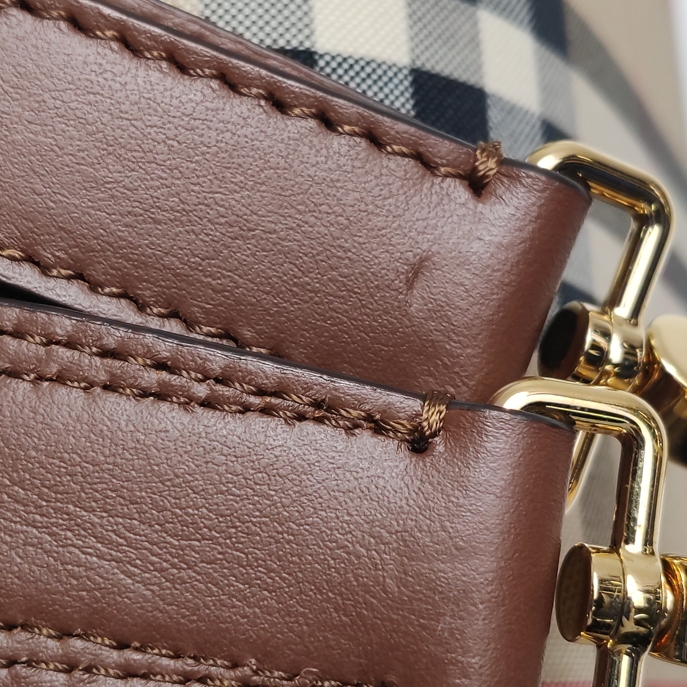 Burberry Society Top Handle Bag Vintage Check Canvas Small — photo 16 of 20
