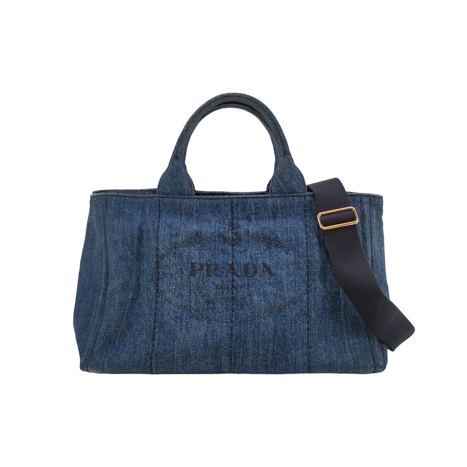 Prada Canapa Convertible Tote Denim Medium — photo 1 of 19