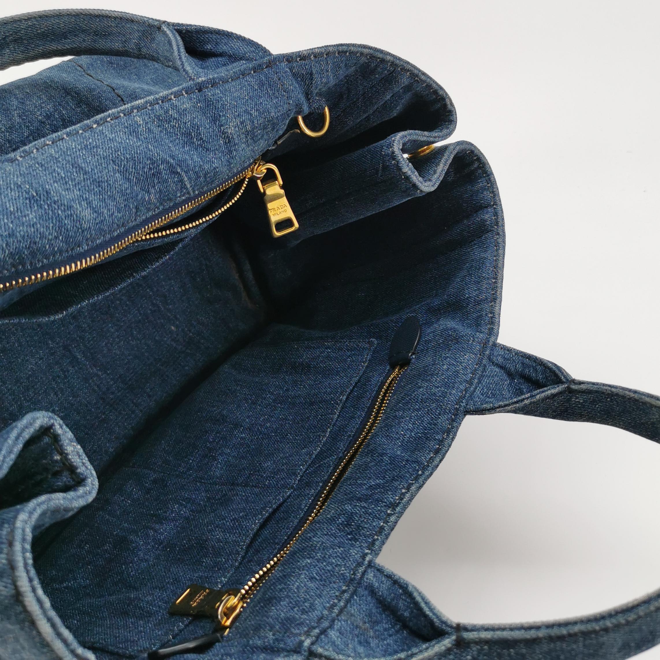 Prada Canapa Convertible Tote Denim Medium — photo 8 of 19