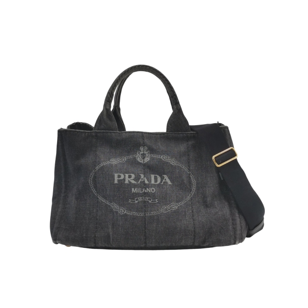 Prada Canapa Convertible Tote Denim Medium — pre-owned, Vierlot